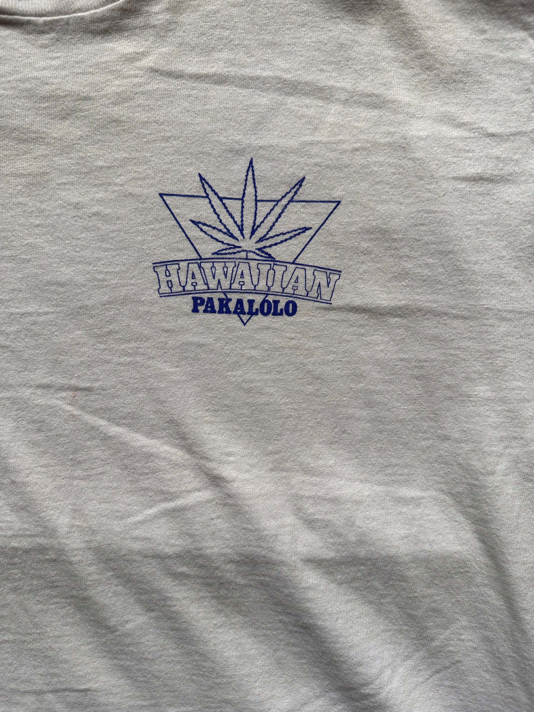 front graphic on Vintage Hawaii Pakalolo Weed Tee SZ XL |  Vintage Tee Seattle | Barn Owl Vintage