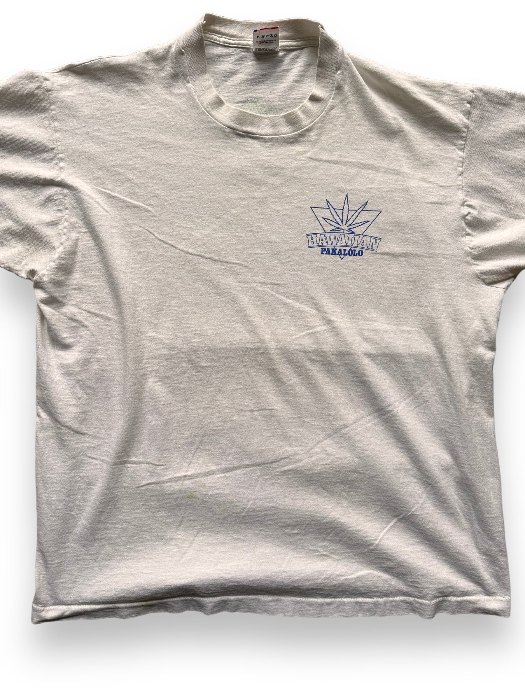 front close up of Vintage Hawaii Pakalolo Weed Tee SZ XL |  Vintage Tee Seattle | Barn Owl Vintage