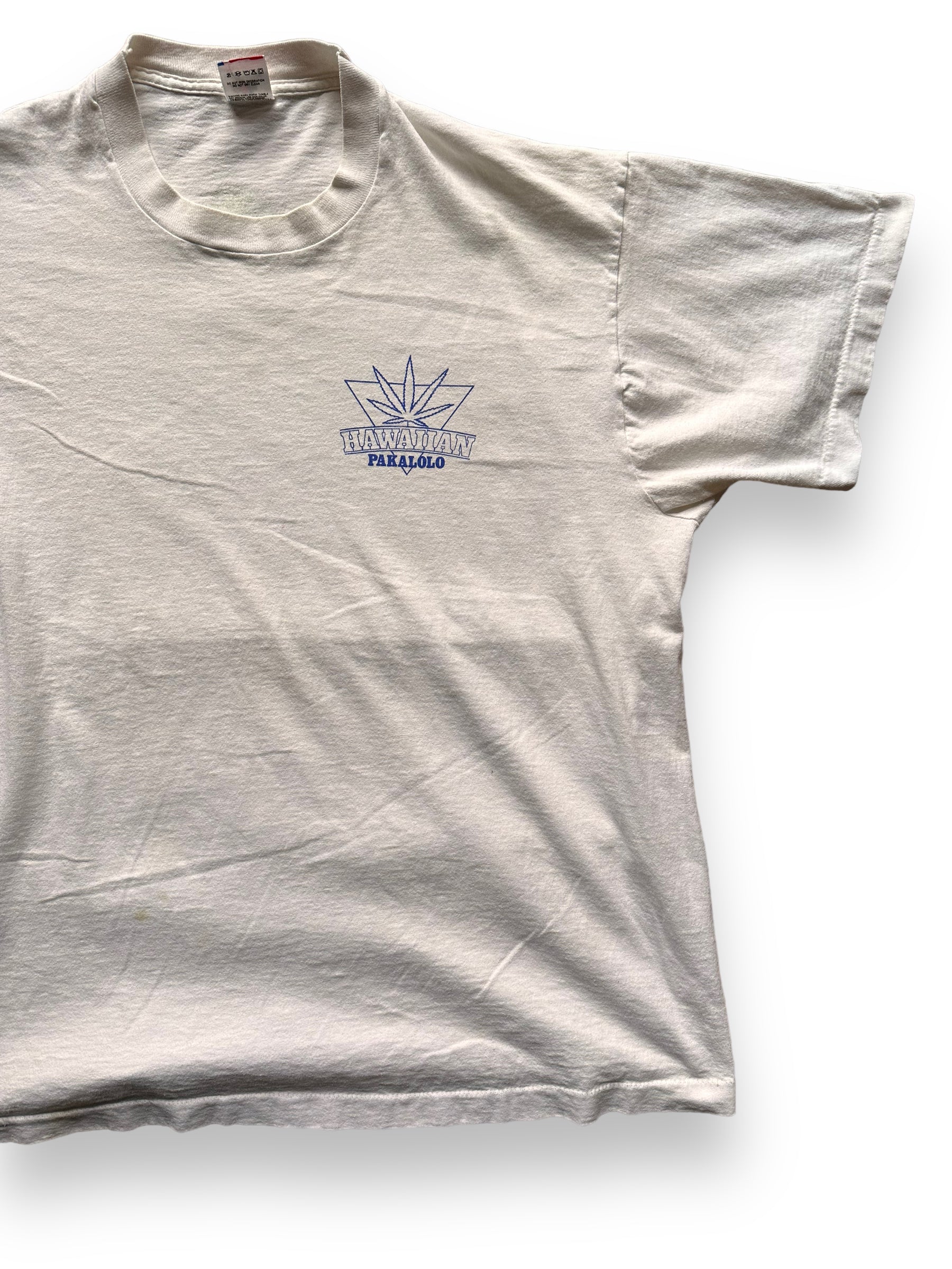 front left of Vintage Hawaii Pakalolo Weed Tee SZ XL |  Vintage Tee Seattle | Barn Owl Vintage