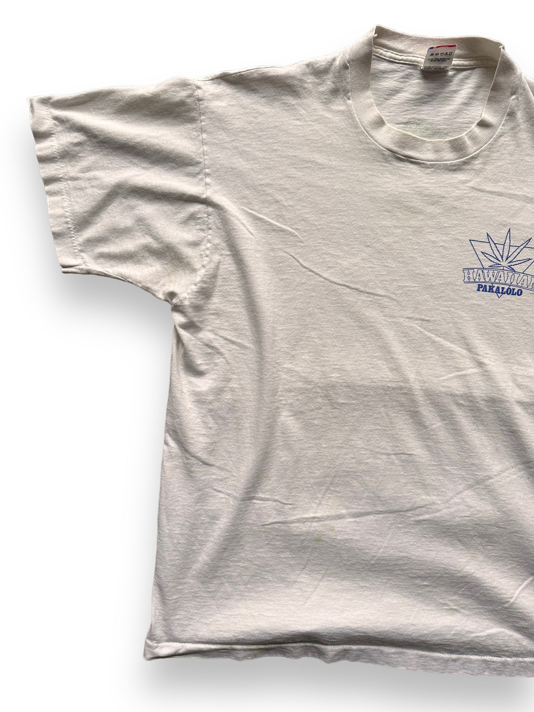 front right of Vintage Hawaii Pakalolo Weed Tee SZ XL |  Vintage Tee Seattle | Barn Owl Vintage