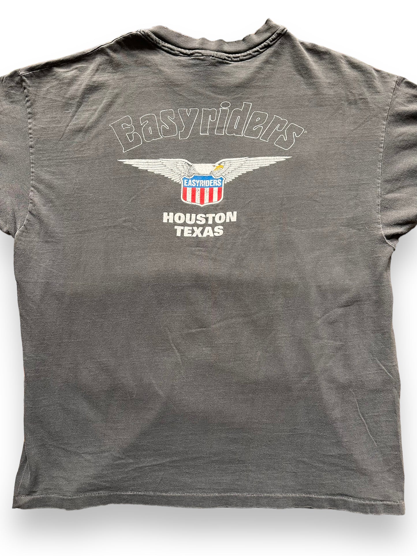 back close up of Vintage David Mann Nightmoves Harley Tee SZ XL | Vintage Harley Davidson Tee Seattle | Barn Owl Vintage