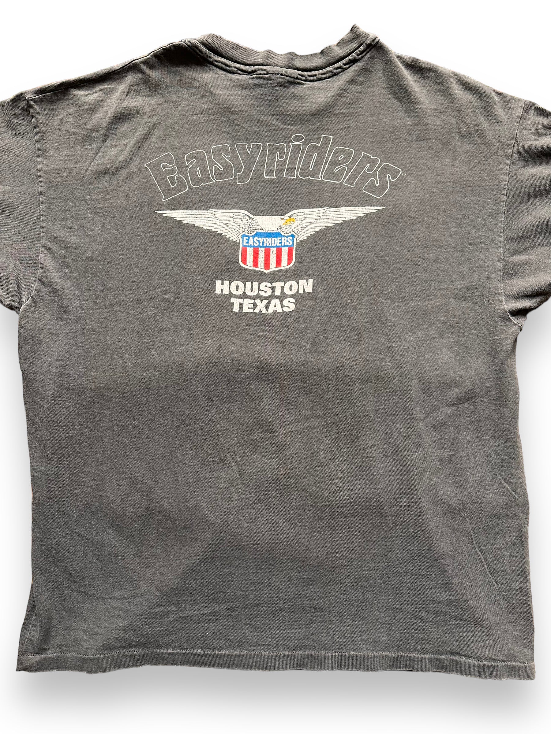 back close up of Vintage David Mann Nightmoves Harley Tee SZ XL |  Vintage Harley Davidson Tee Seattle | Barn Owl Vintage