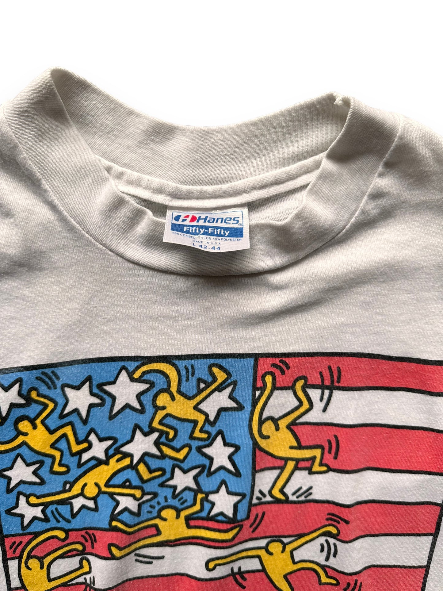 tag on Vintage Keith Haring American Music Festival Tee SZ L | Vintage Art Tee Seattle | Barn Owl Vintage