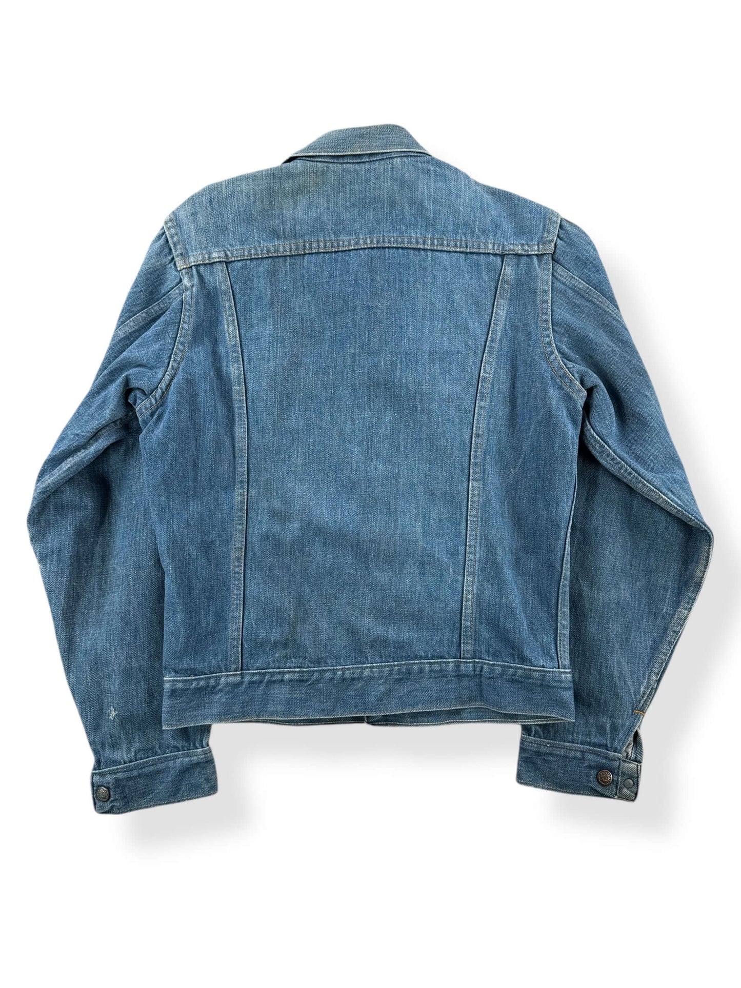 Back of Vintage Homemade Denim Trucker Jacket SZ S