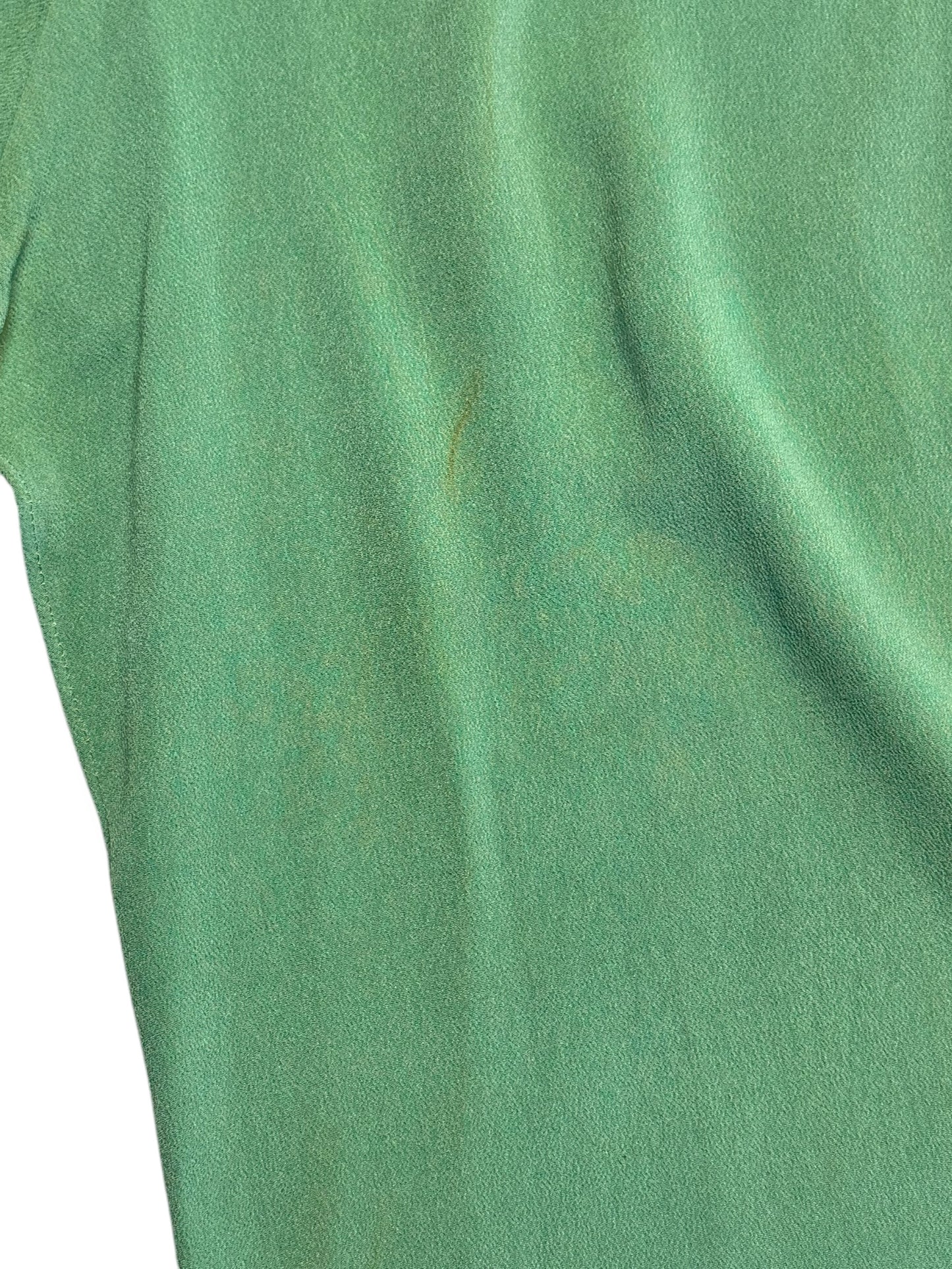 Discoloration of 1930s Sage Green Rayon Lounge Pants S