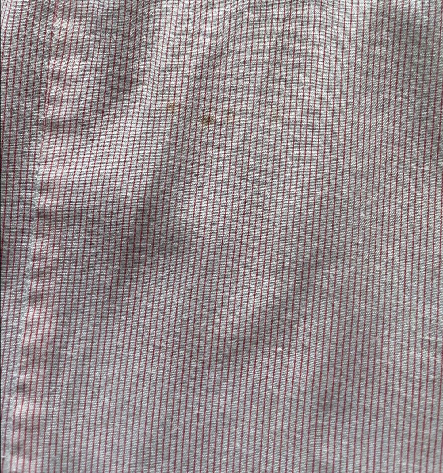 Small stains view of Vintage 1980s Striped Ruffle Shirt Dress SZ M | Barn Owl Vintage Dresses | Seattle Vintage Ladies Clothing
