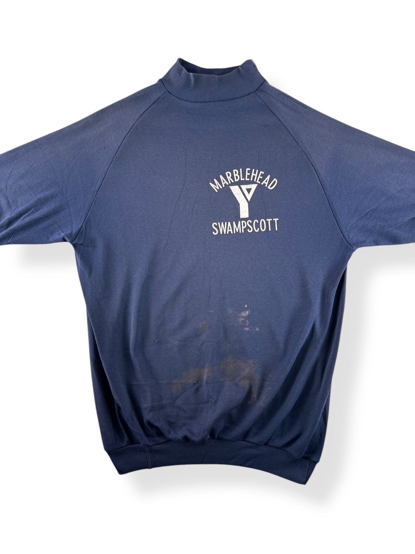Front Close Up of Vintage Marblehead Swampscott YMCA Champion Shirt AS IS SZ S