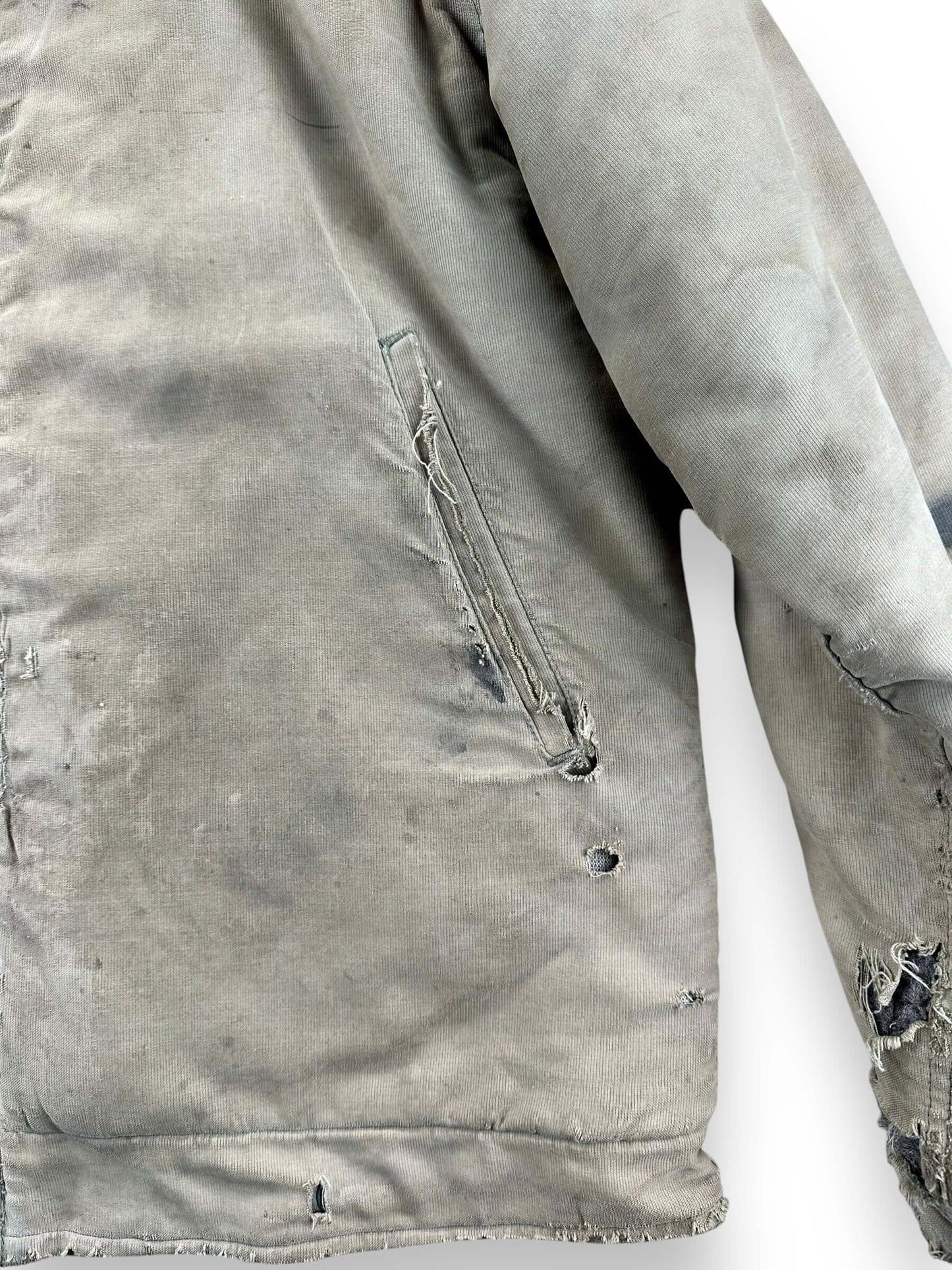 Pocket Damage on Vintage Salty N-1 USN Deck Jacket SZ 40