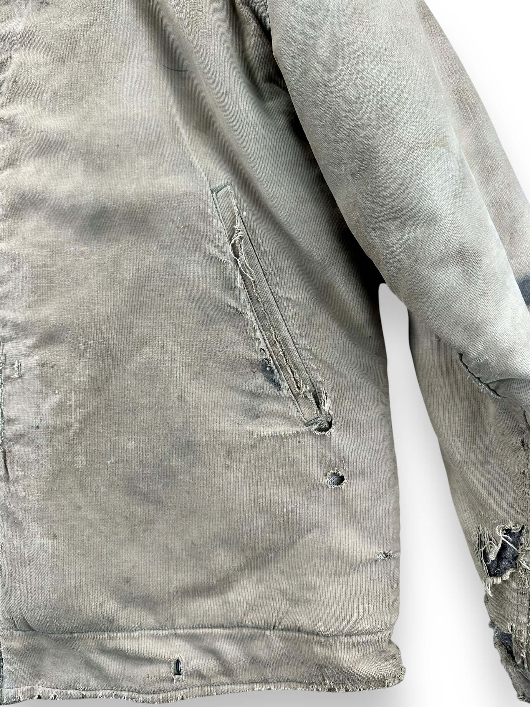 Pocket Damage on Vintage Salty N-1 USN Deck Jacket SZ 40