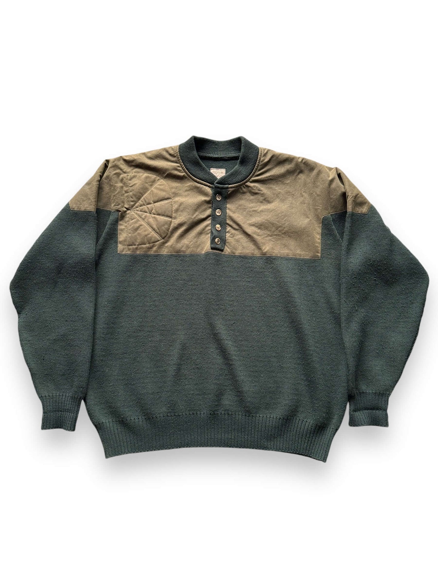 Front View of Vintage Filson Wool Guide Sweater SZ XXL