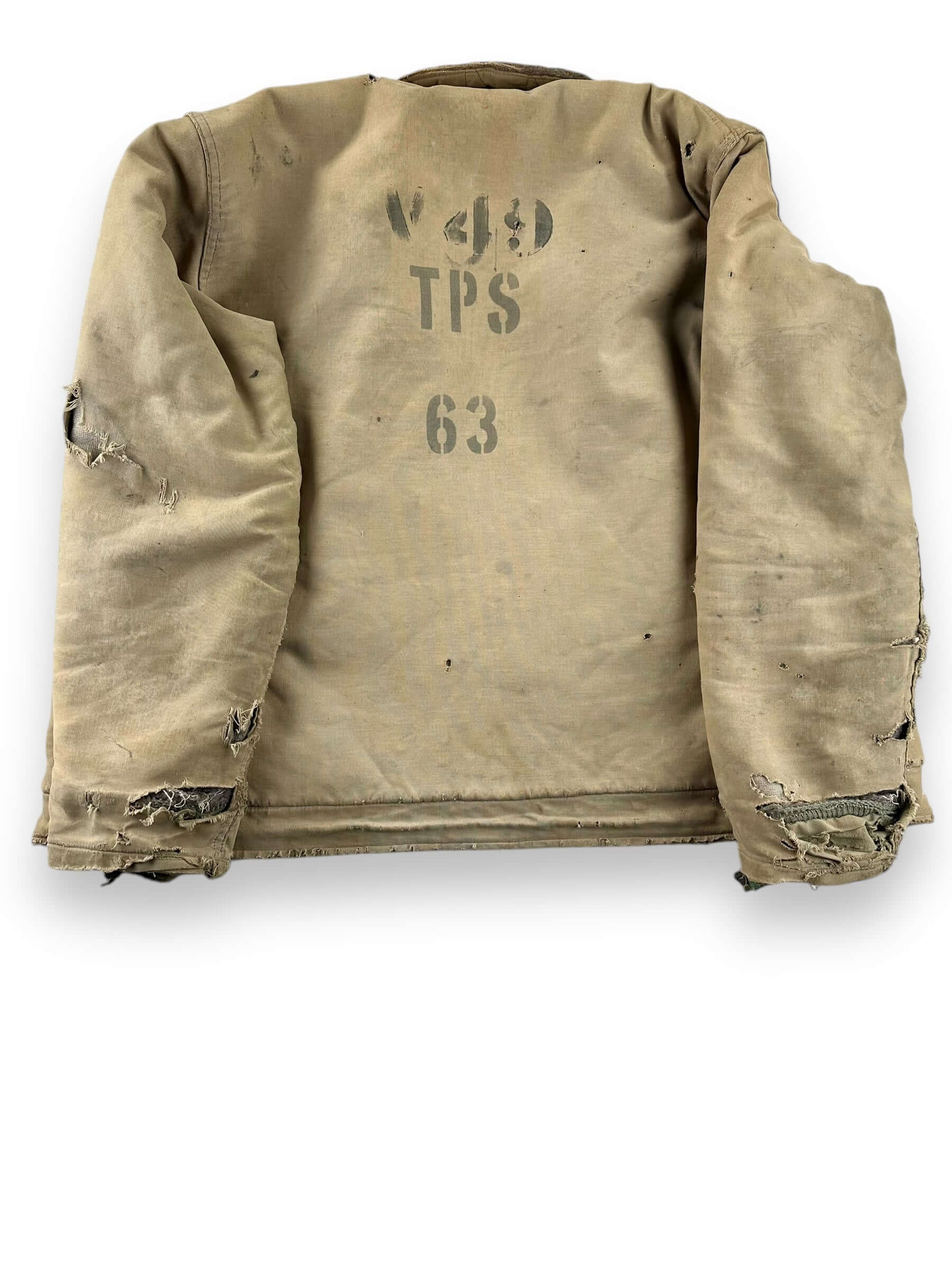 Rear View of Vintage Salty N-1 USN Deck Jacket SZ 40