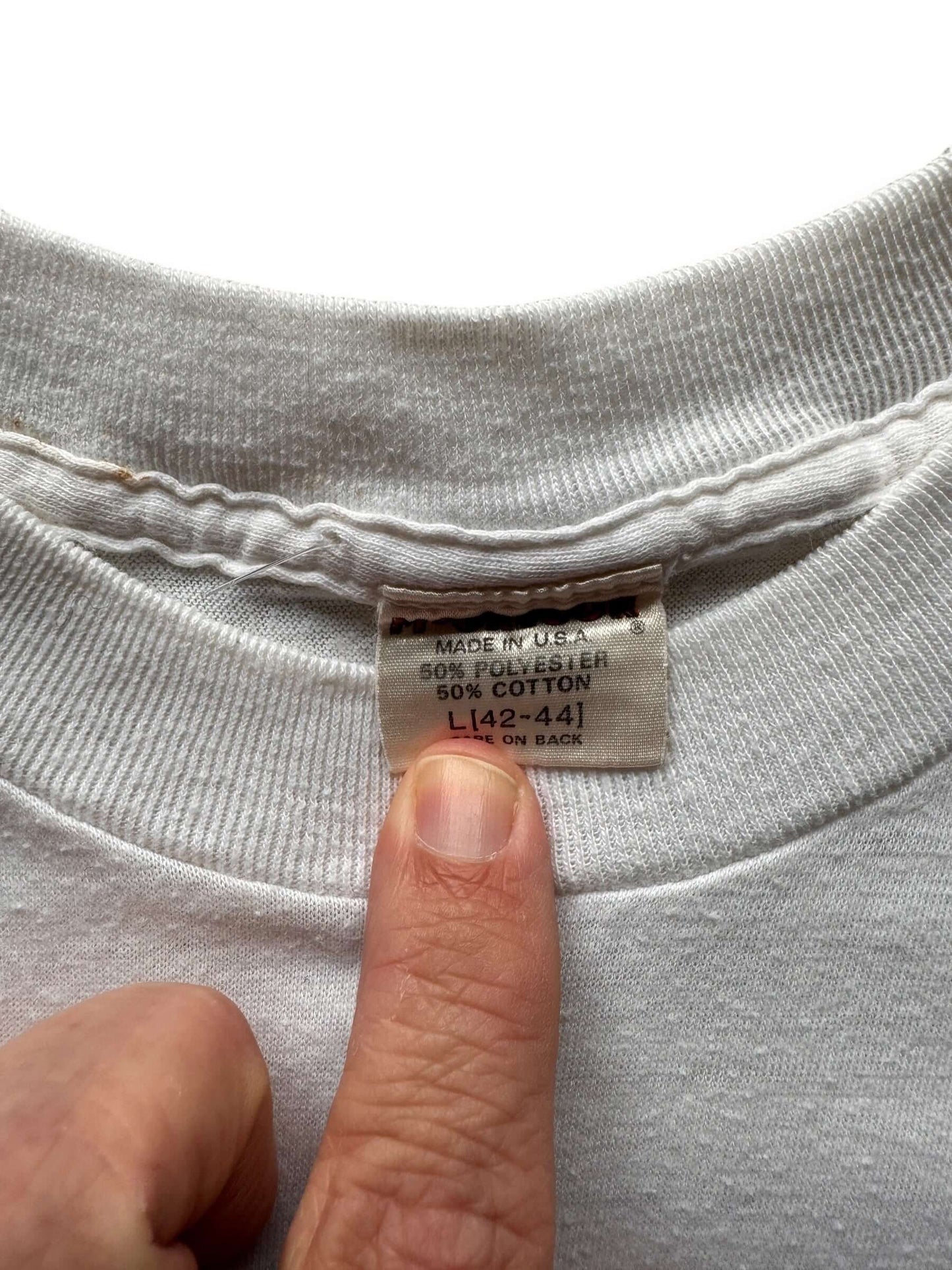 Tag View of Vintage 1987 Shit Happens Tee SZ L