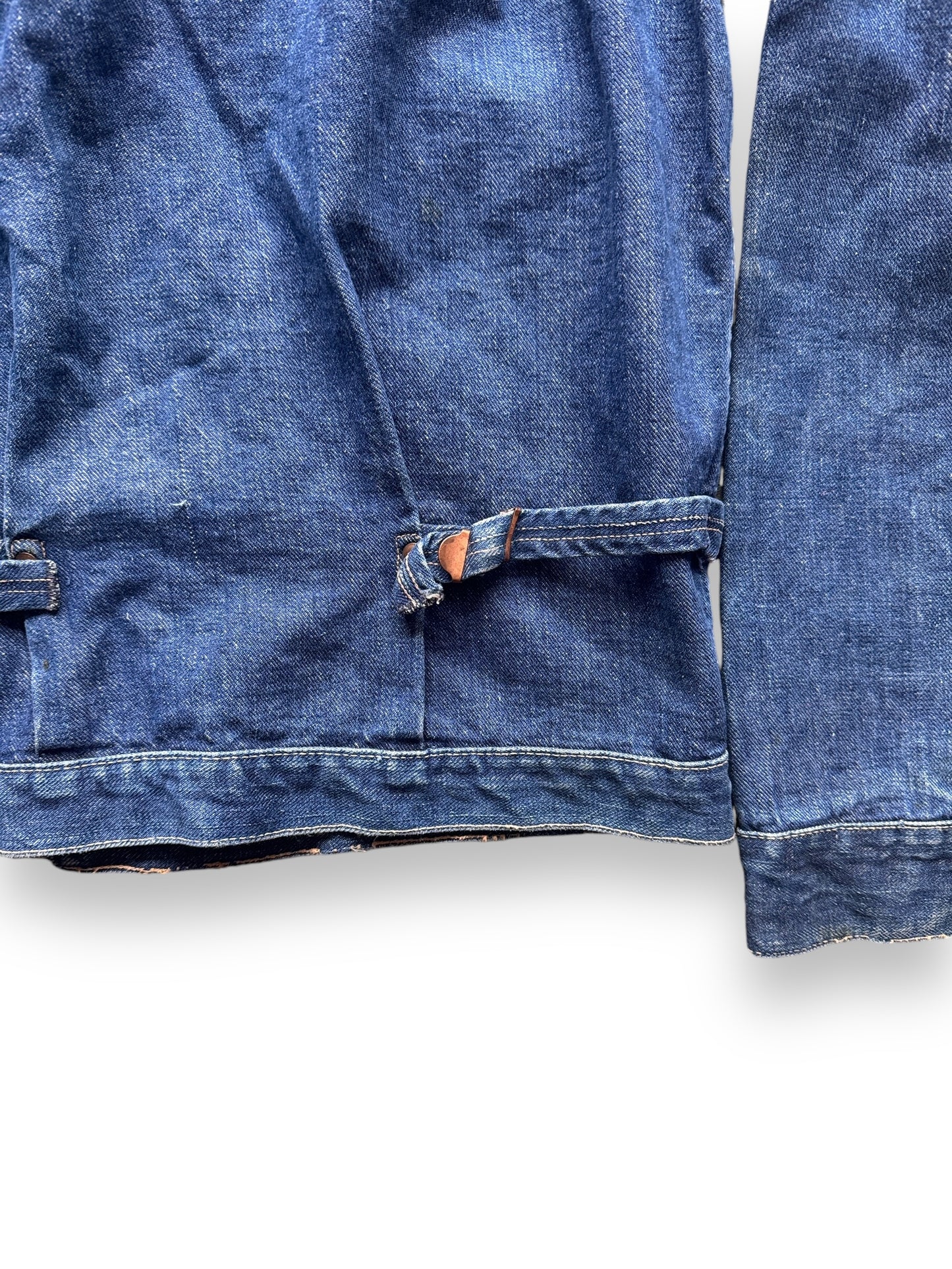 Right Rear Cinch of Vintage 1947 Wrangler Blue Bell 11MJ Selvedge Denim
