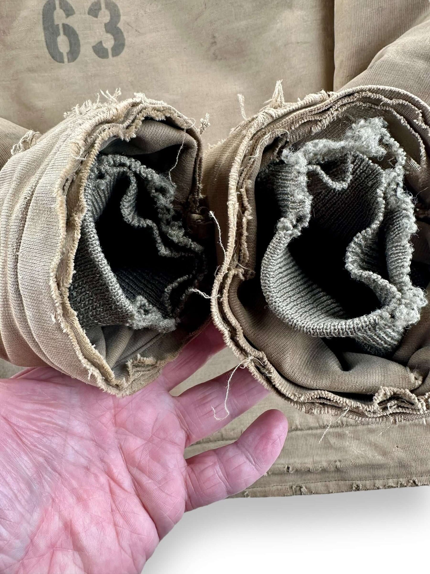 Damage to Cuffs on Vintage Salty N-1 USN Deck Jacket SZ 40