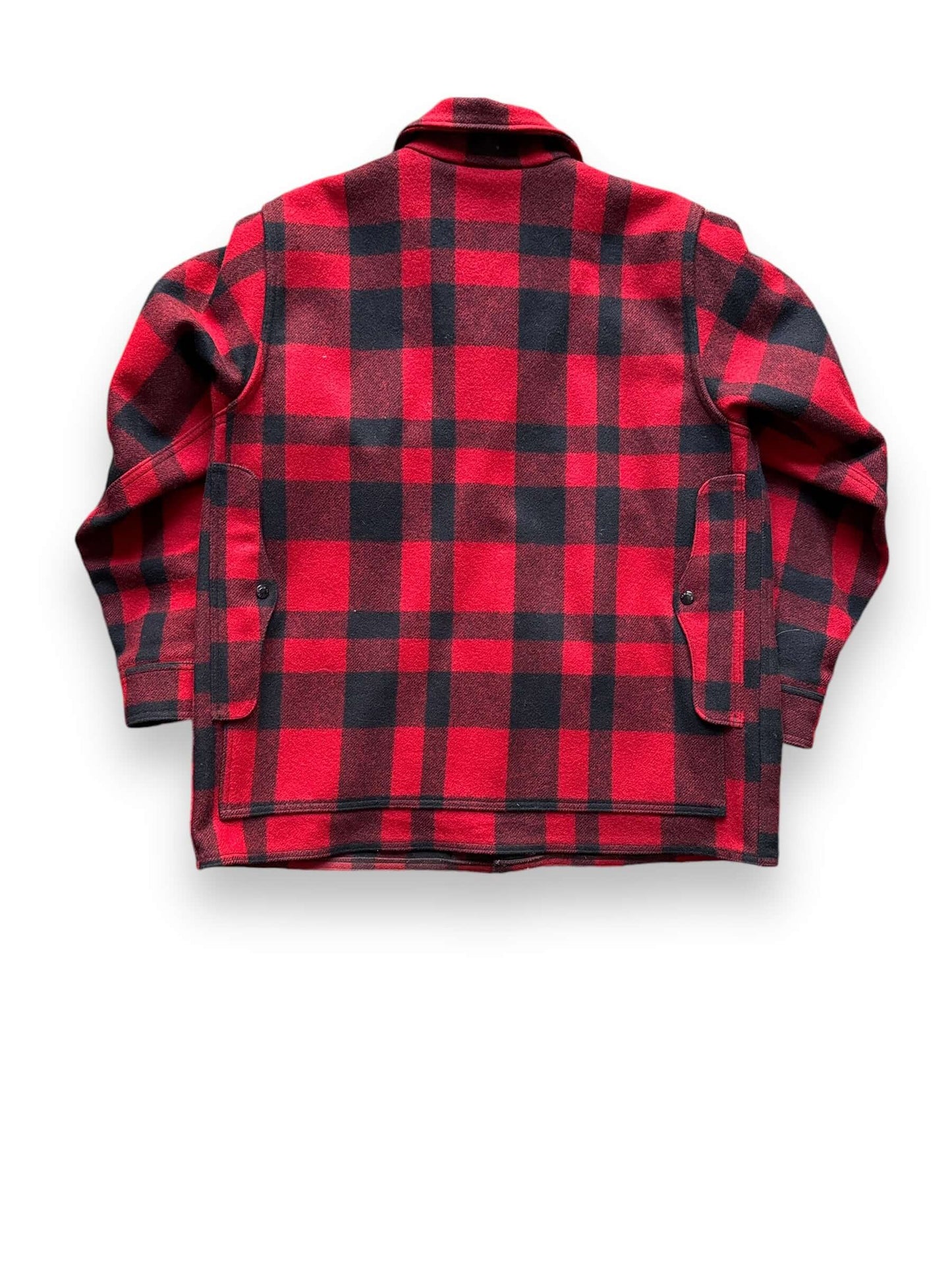 Rear View of Filson Red & Black Mackinaw Cruiser SZ XL