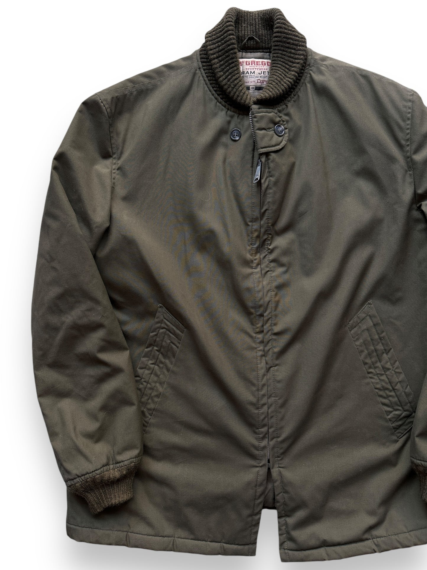 Front Right View of Vintage McGregor Ram Jet Jacket SZ 44