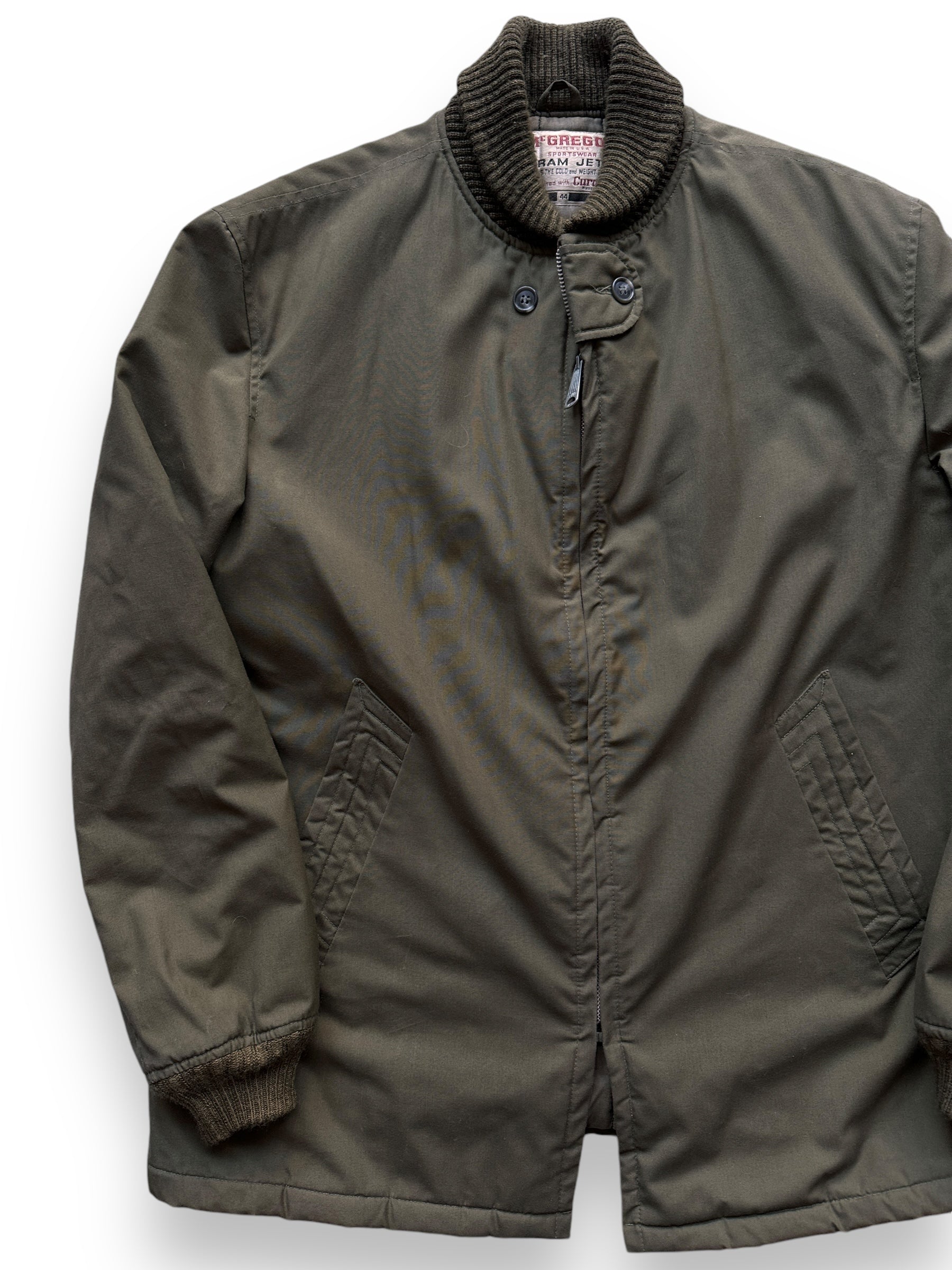 Front Right View of Vintage McGregor Ram Jet Jacket SZ 44