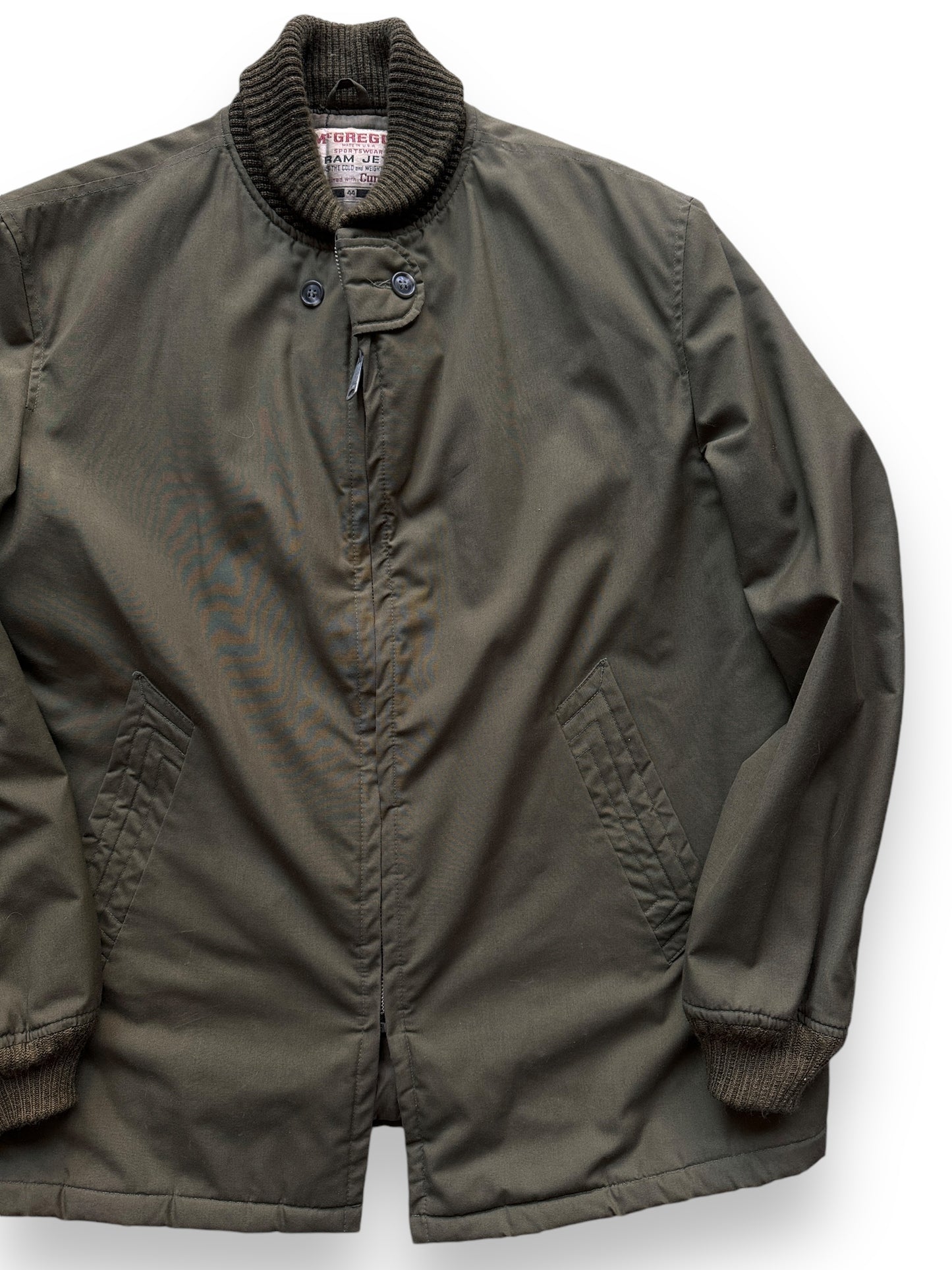 Front Left View of Vintage McGregor Ram Jet Jacket SZ 44