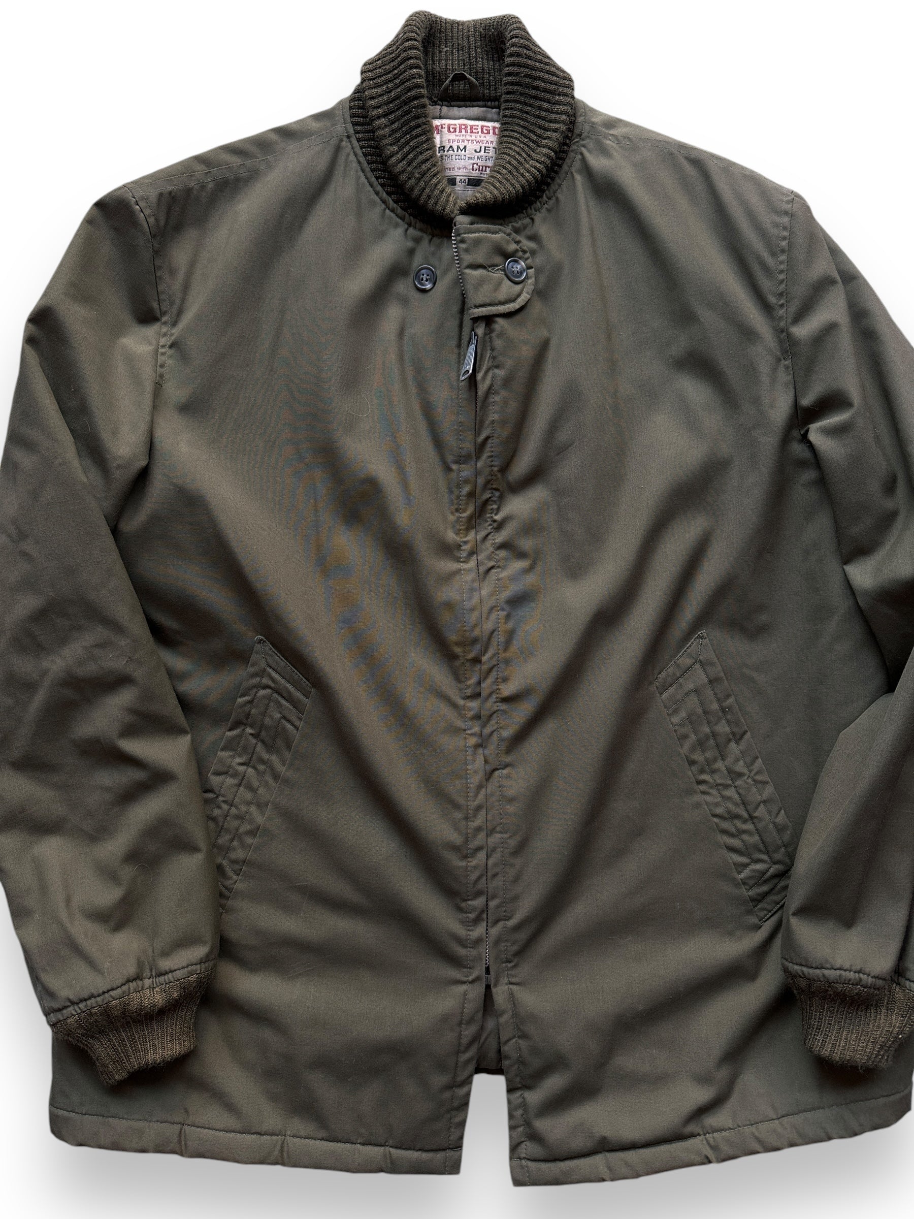 Front Detail on Vintage McGregor Ram Jet Jacket SZ 44
