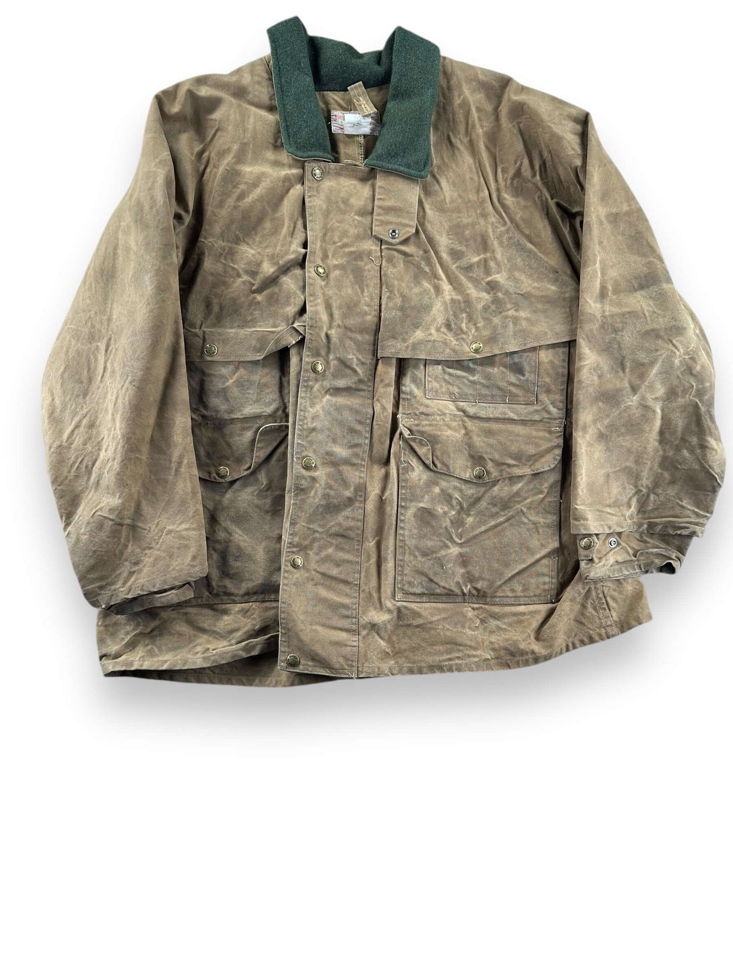 Front View of Vintage Filson Tin Cloth Packer SZ 46
