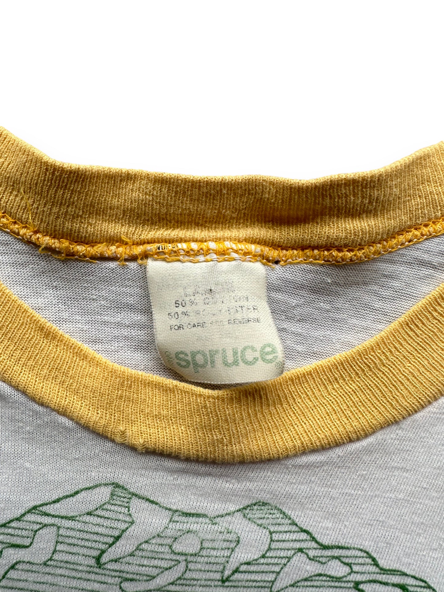 Tag on Vintage 1981 Marathon Ringer Tee SZ L | Vintage Ringer Tee Seattle | Barn Owl Vintage