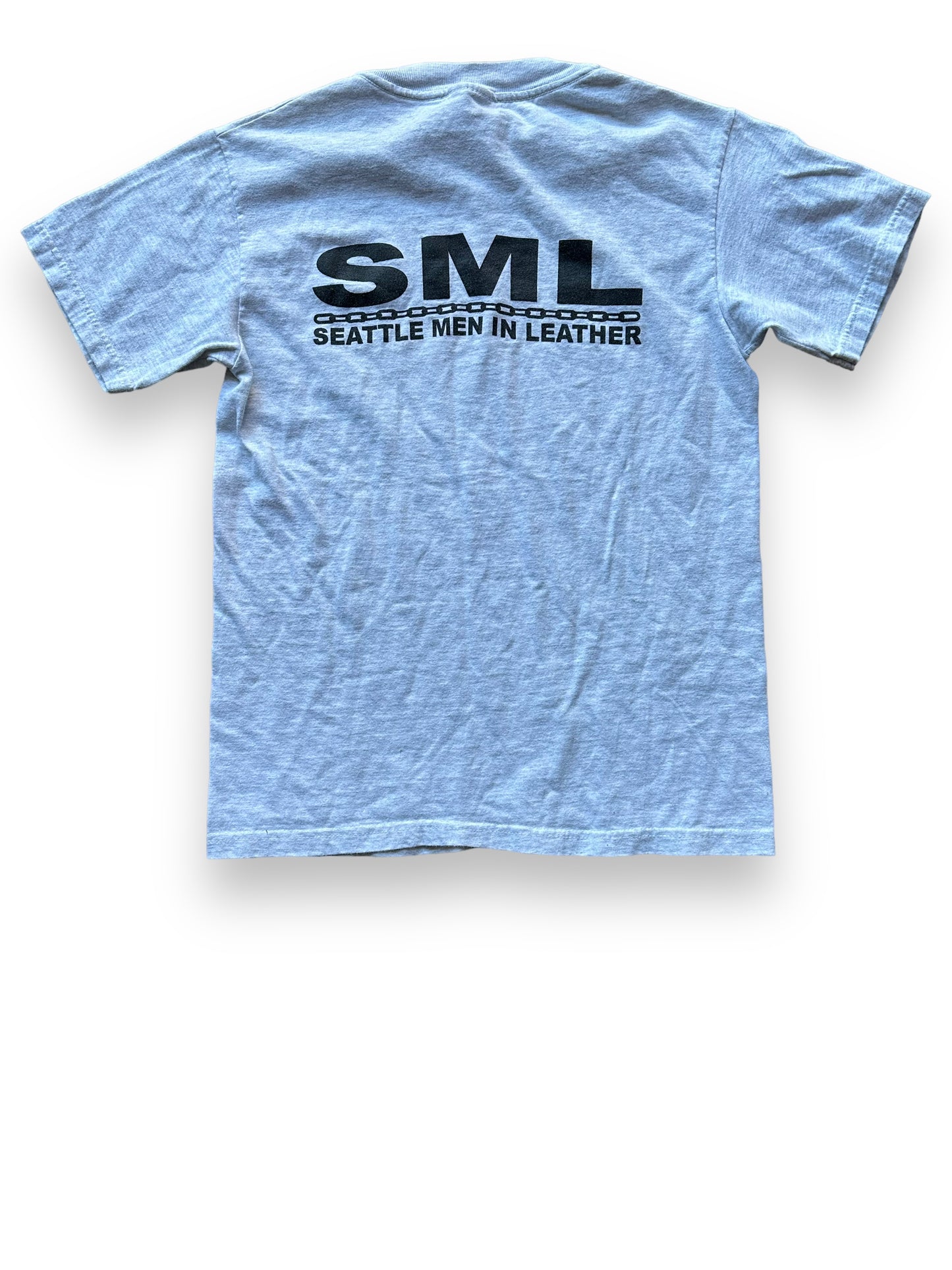 Back of Vintage Seattle Men in Leather Tee SZ S | Vintage T-Shirts Seattle | Barn Owl Vintage Tees Seattle