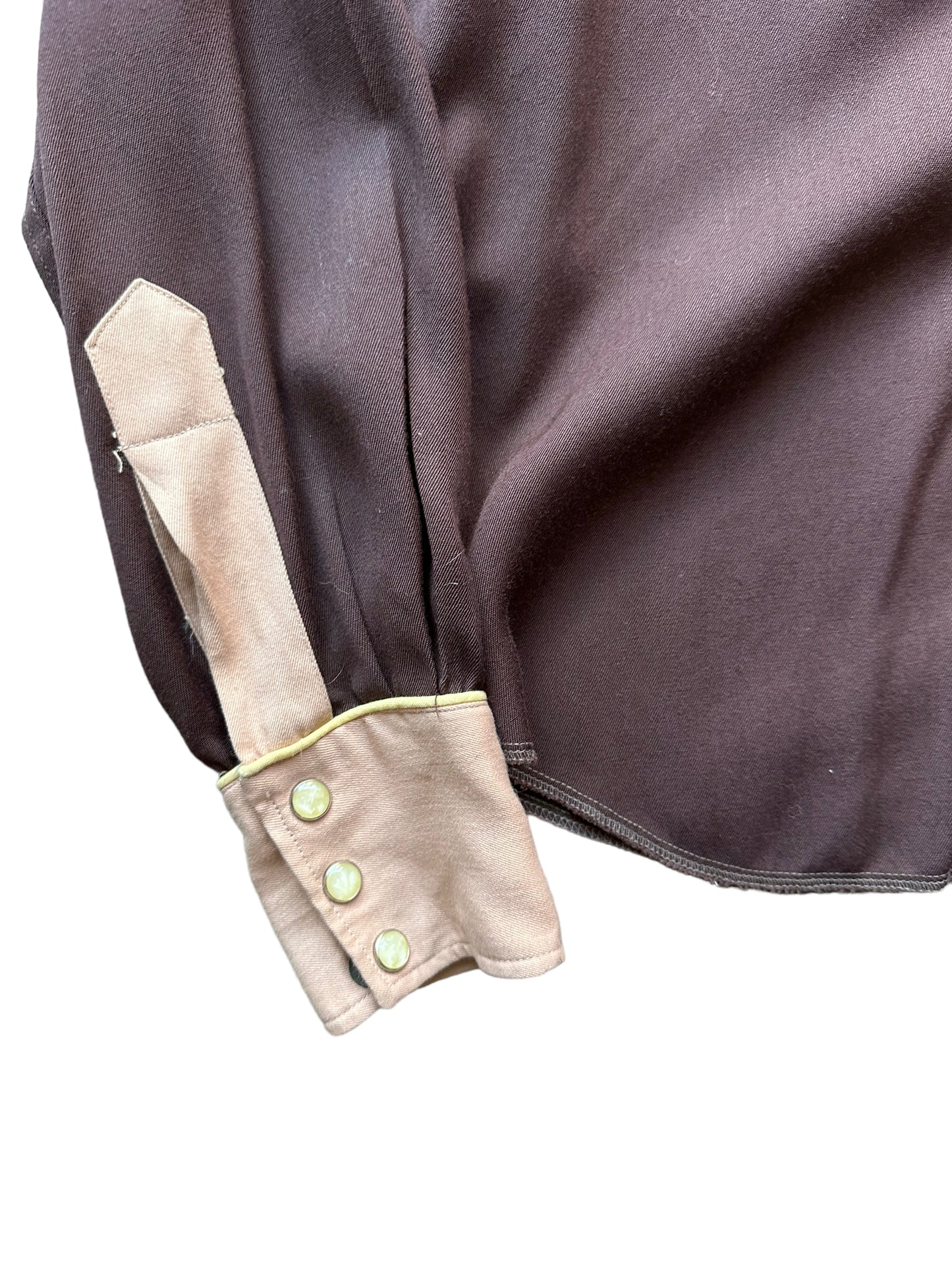 Right sleeve of Vintage H-Bar-C Ladies Two Piece Western Set | Vintage Chainstitch Gabardine Seattle | Barn Owl Vintage Seattle