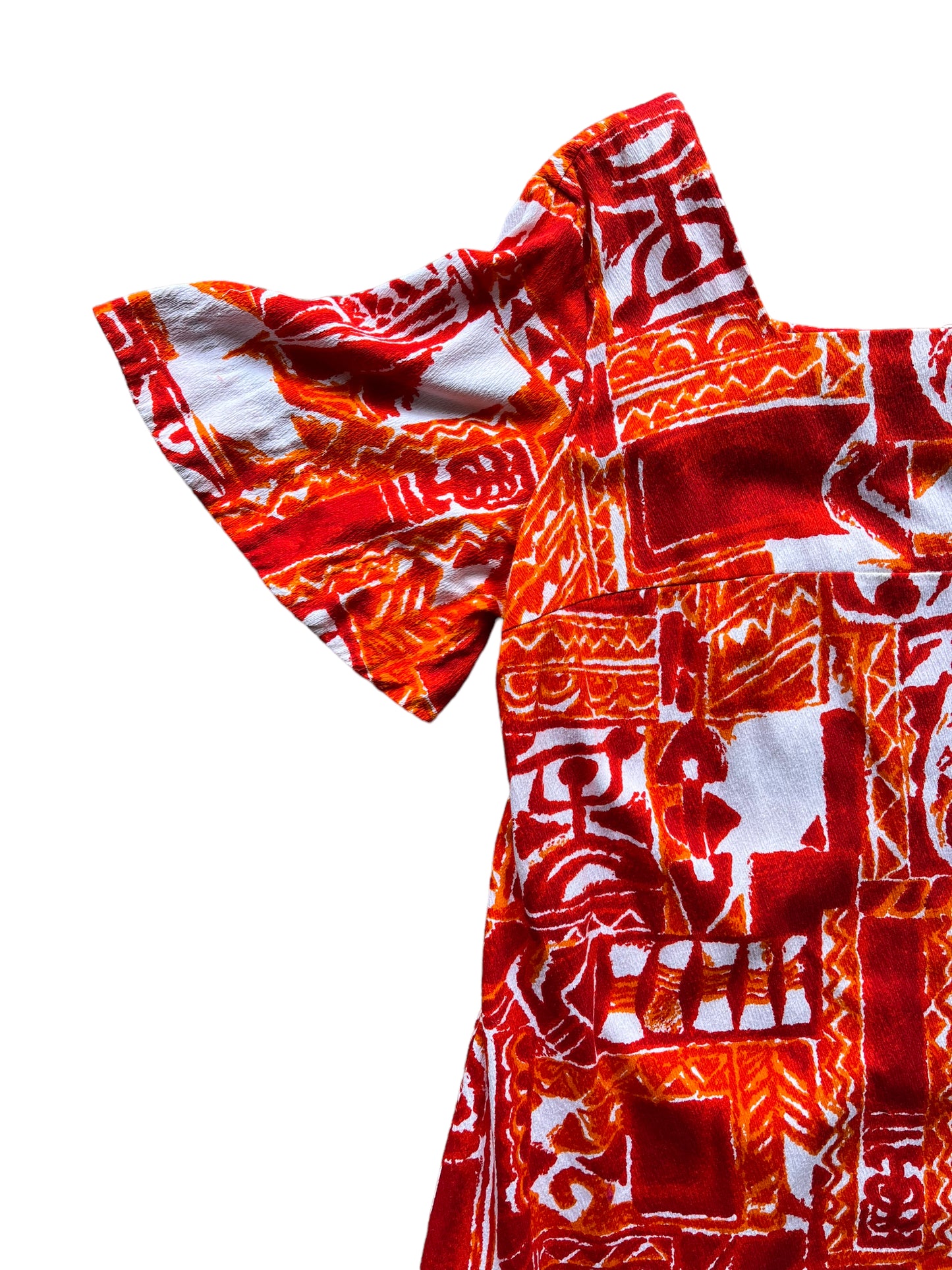 Right sleeve view Vintage 1960s Hawaii Nei Aloha Dress