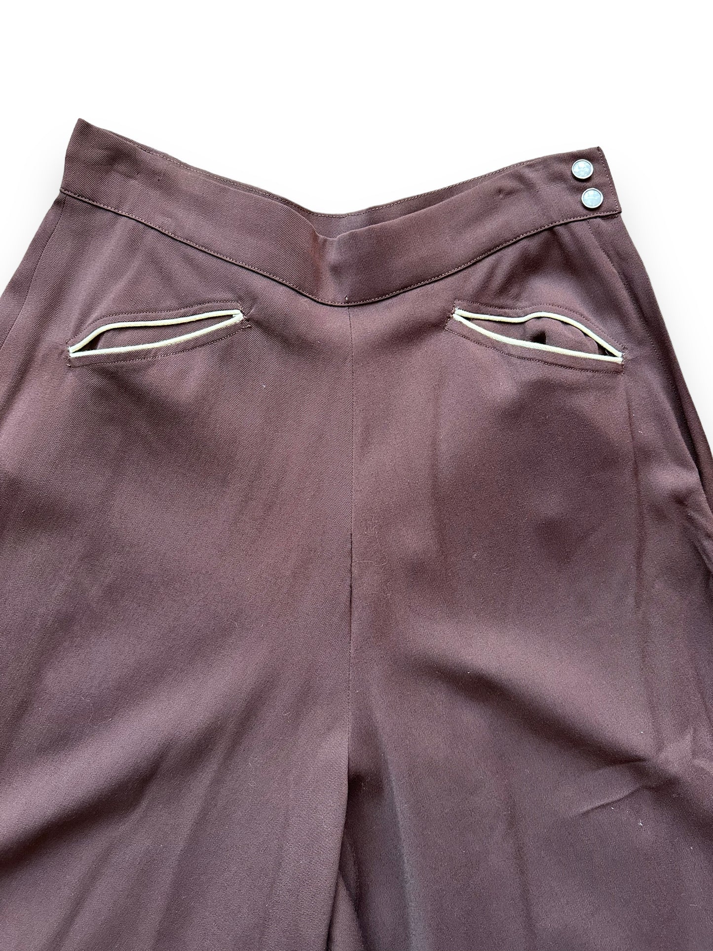 Pocket close up on dress of Vintage H-Bar-C Ladies Two Piece Western Set | Vintage Chainstitch Gabardine Seattle | Barn Owl Vintage Seattle