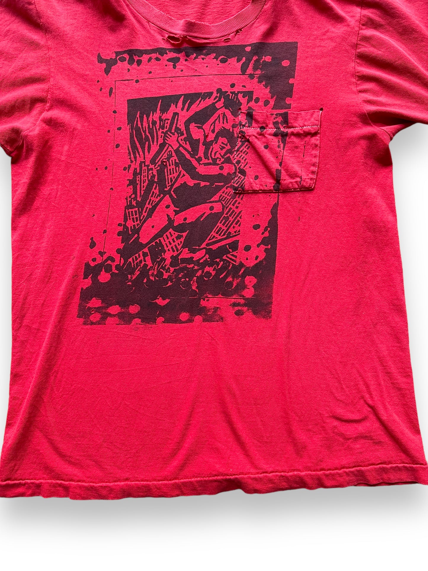 Bottom of Vintage Anarchy DIY Art Tee SZ M | Vintage Art Tee Seattle | Barn Owl Vintage