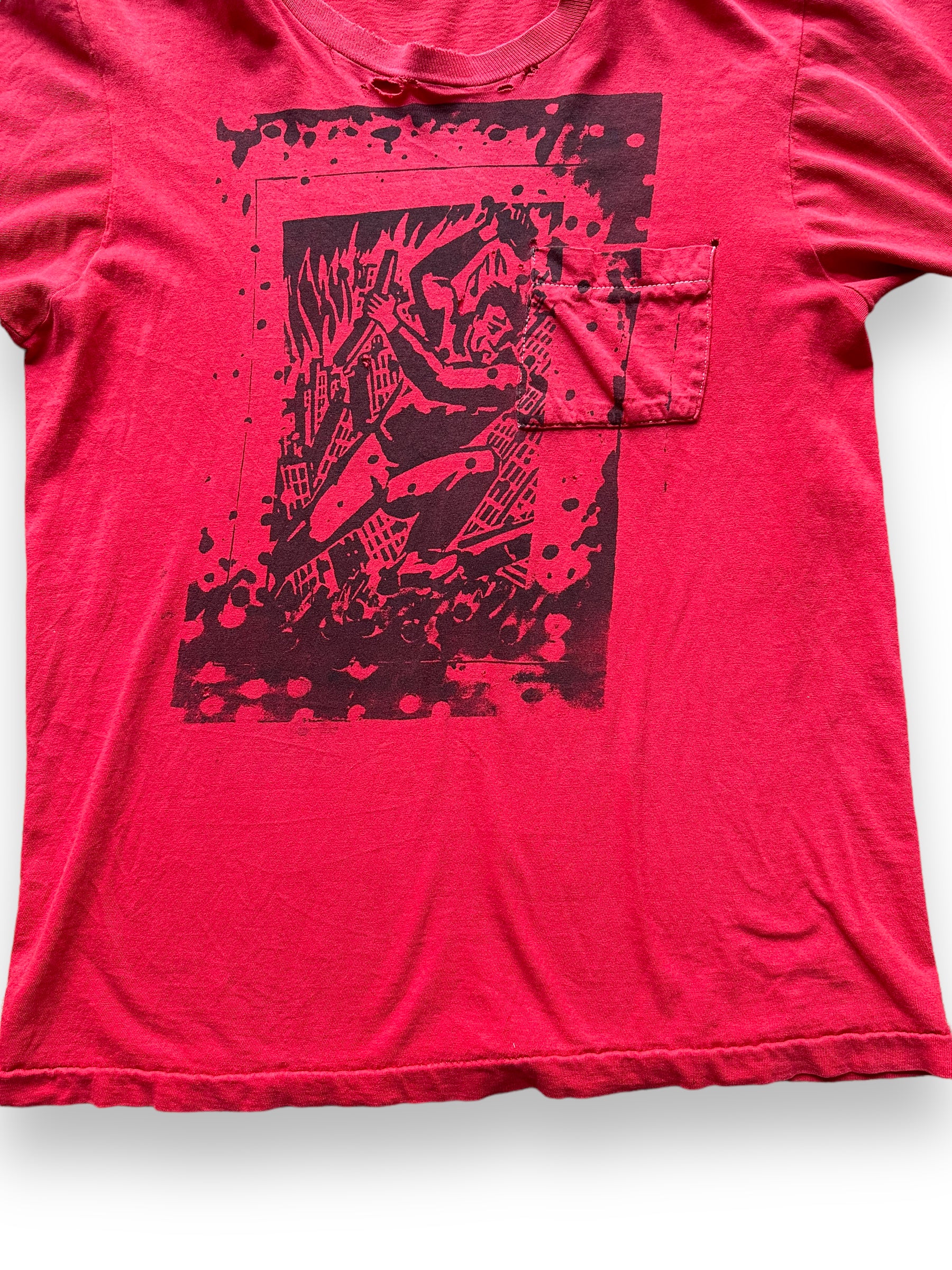 Bottom of Vintage Anarchy DIY Art Tee SZ M |  Vintage Art Tee Seattle | Barn Owl Vintage