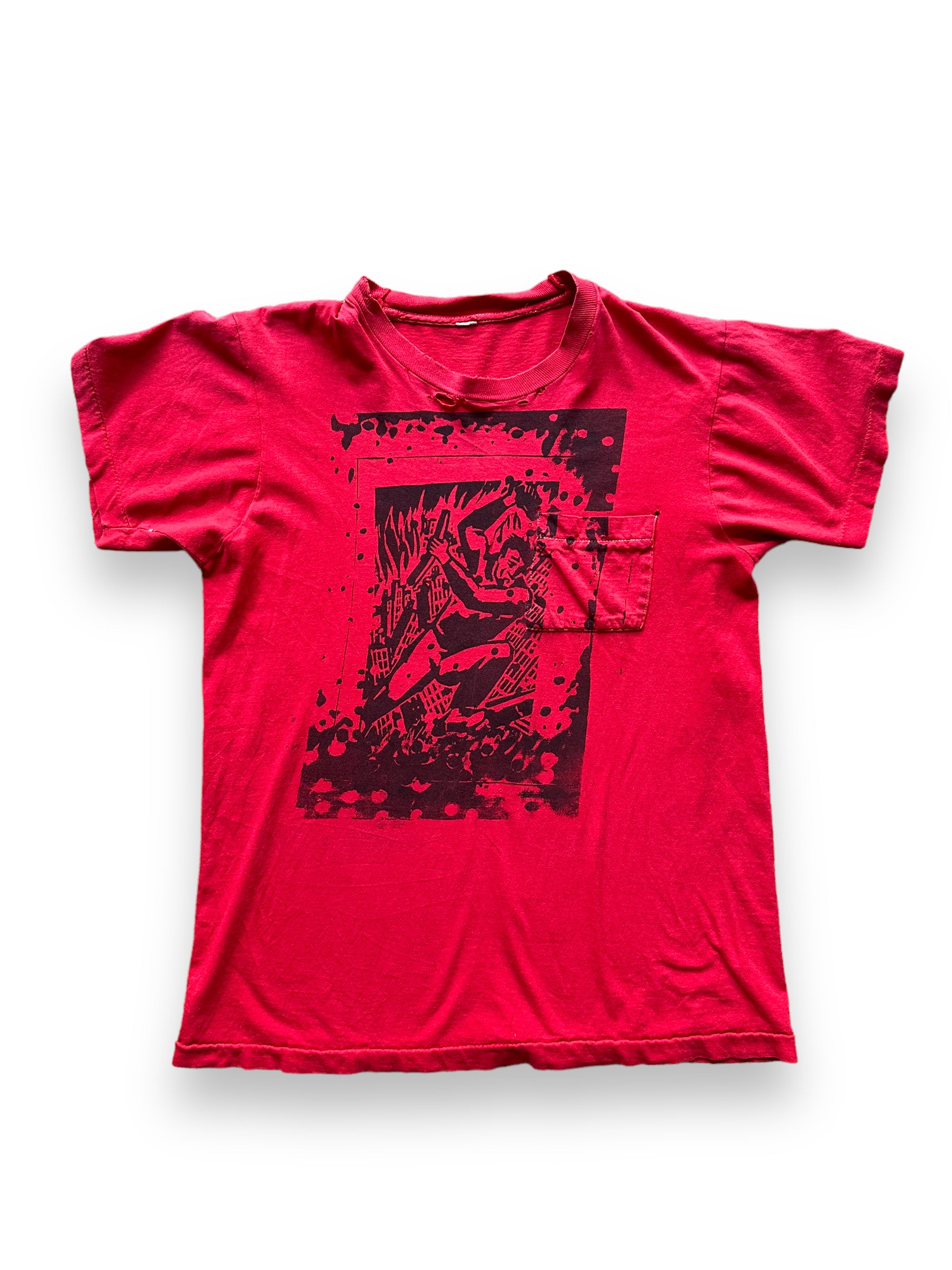 Front close up of Vintage Anarchy DIY Art Tee SZ M |  Vintage Art Tee Seattle | Barn Owl Vintage