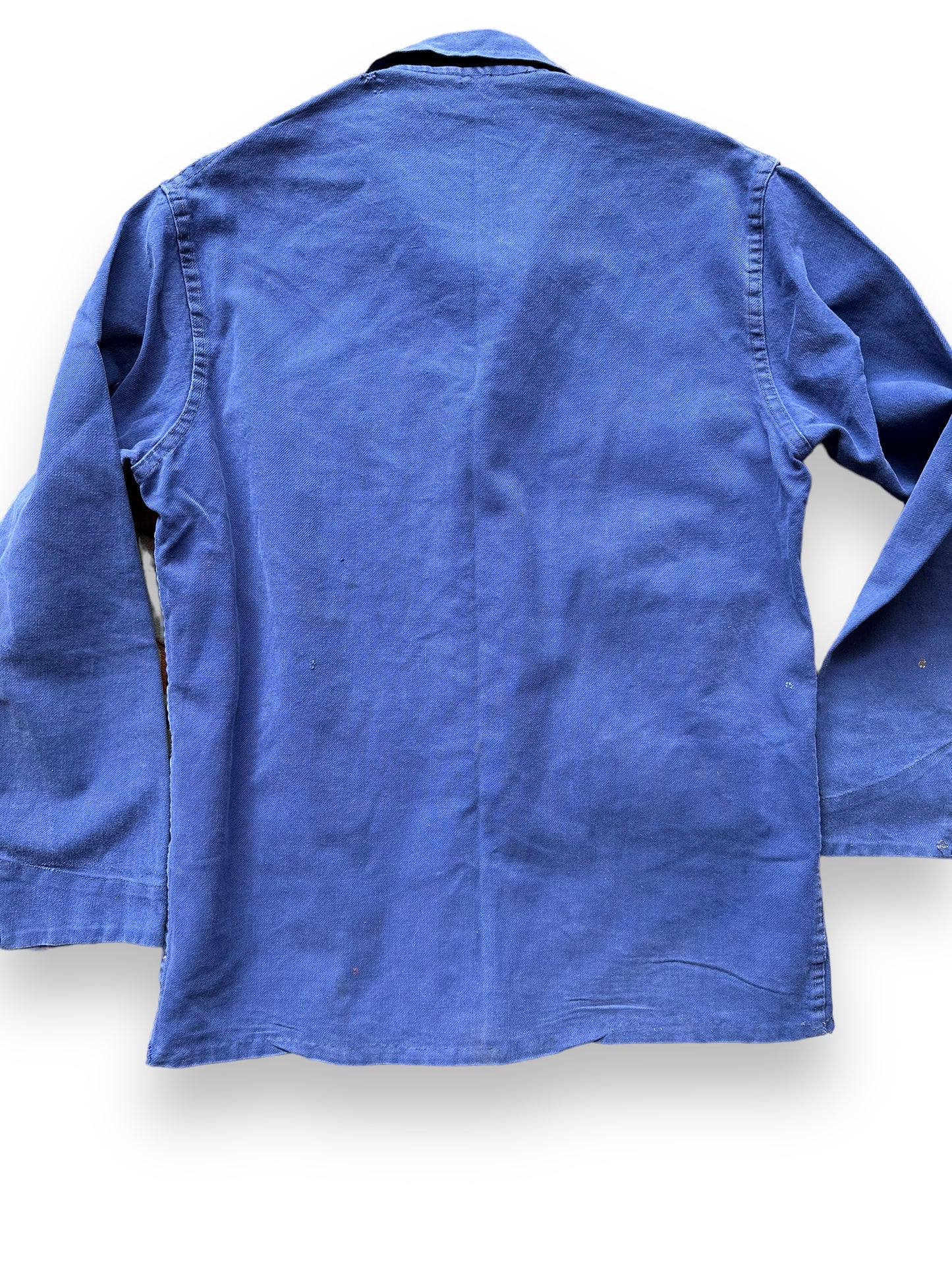 Rear Detail on Vintage Moleskin French Workwear Jacket SZ M | Vintage European Workwear Seattle | Barn Owl Vintage Goods Seattle