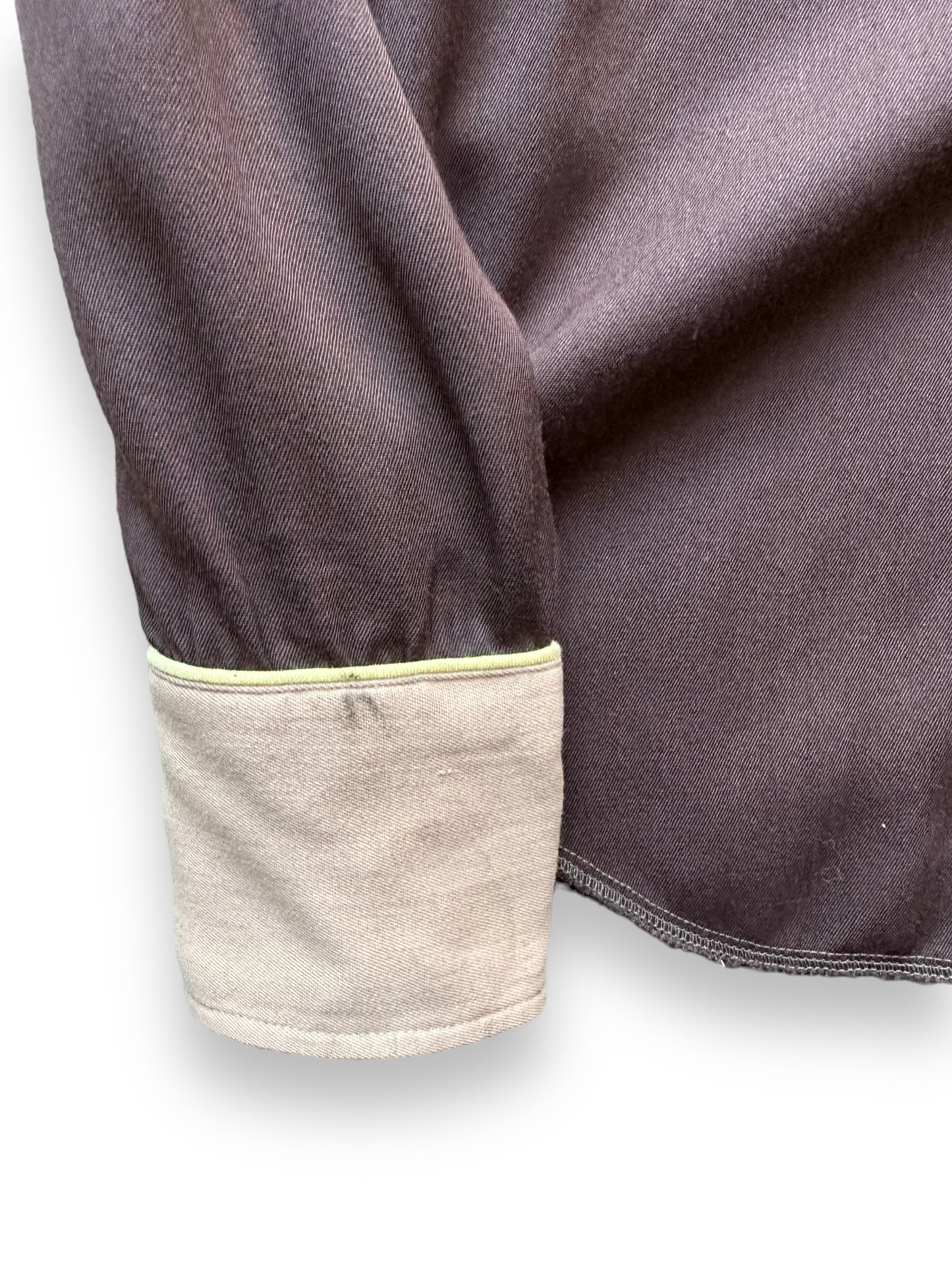 Right cuff of Vintage H-Bar-C Ladies Two Piece Western Set | Vintage Chainstitch Gabardine Seattle | Barn Owl Vintage Seattle