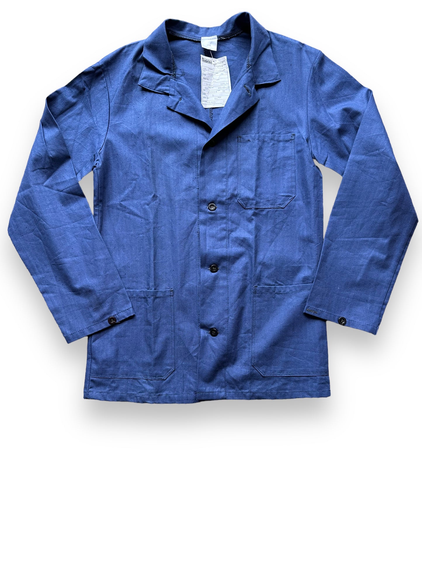 Front View of Vintage New Old Stock European Workwear Jacket SZ L | Vintage European Workwear Seattle | Barn Owl Vintage Goods Seattle