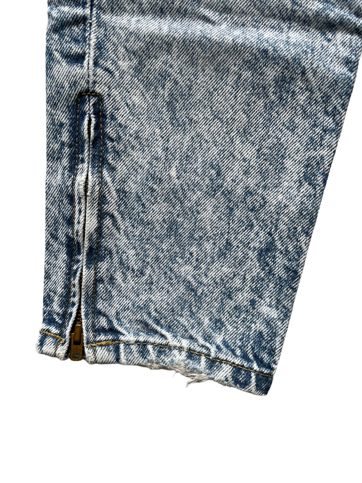 Ankle zip view of Vintage 80s Ankle Zip Acid Wash Guess Jeans