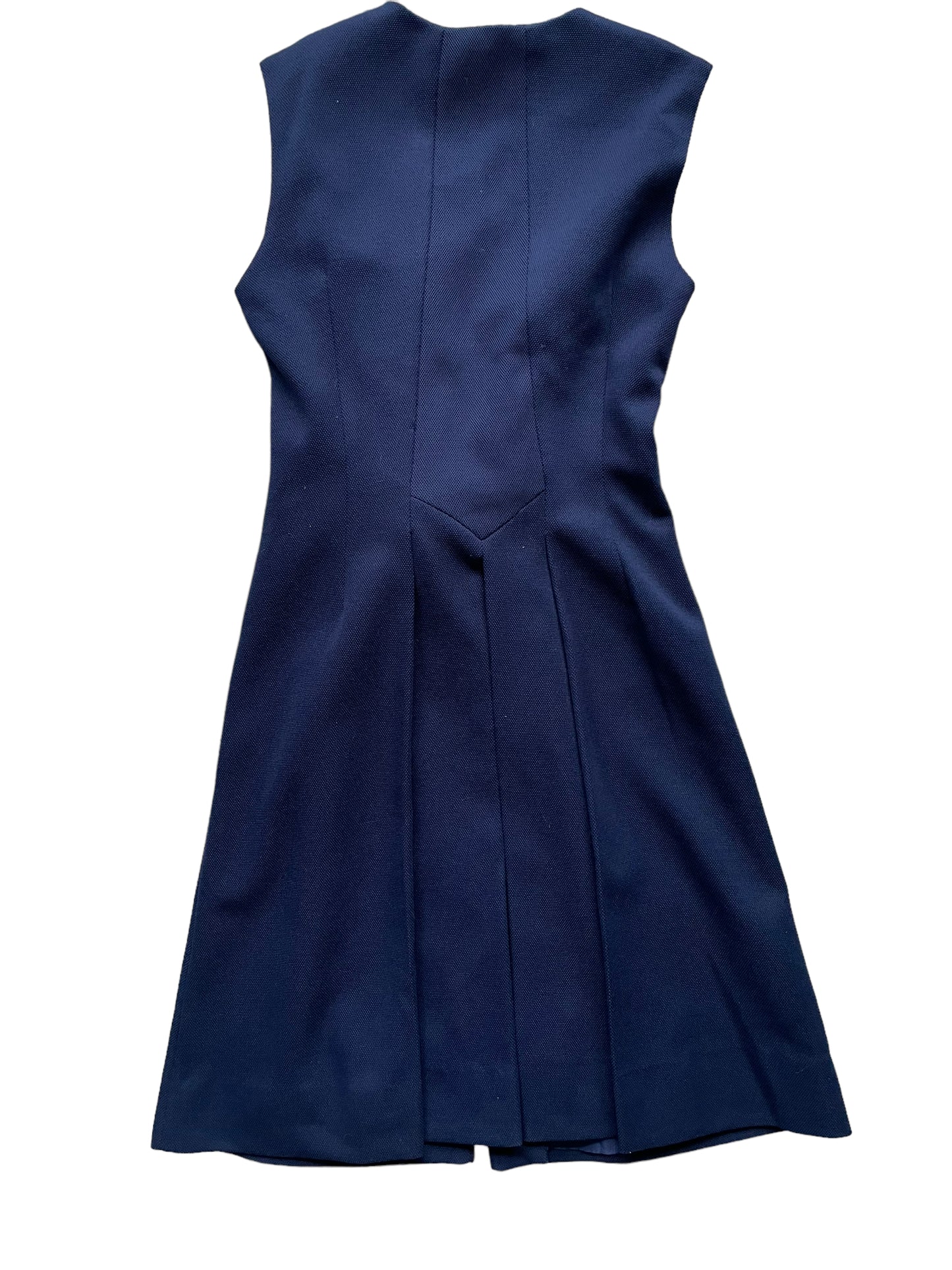 Full back view of Vintage 1960s Alfred Werber Long Heart Belted Vest