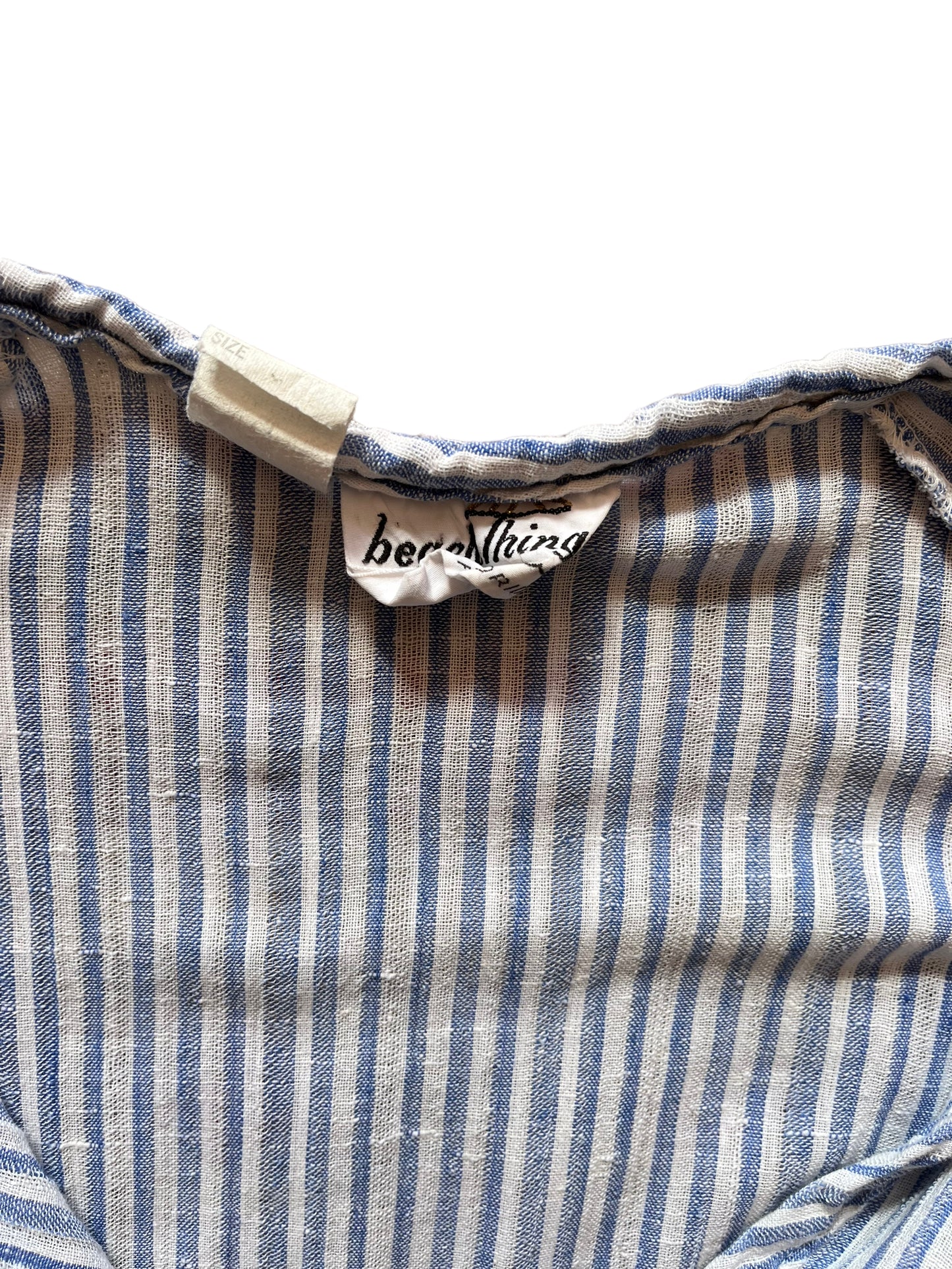 Tag view of Vintage 1970s Striped Kaftan by Beach Things