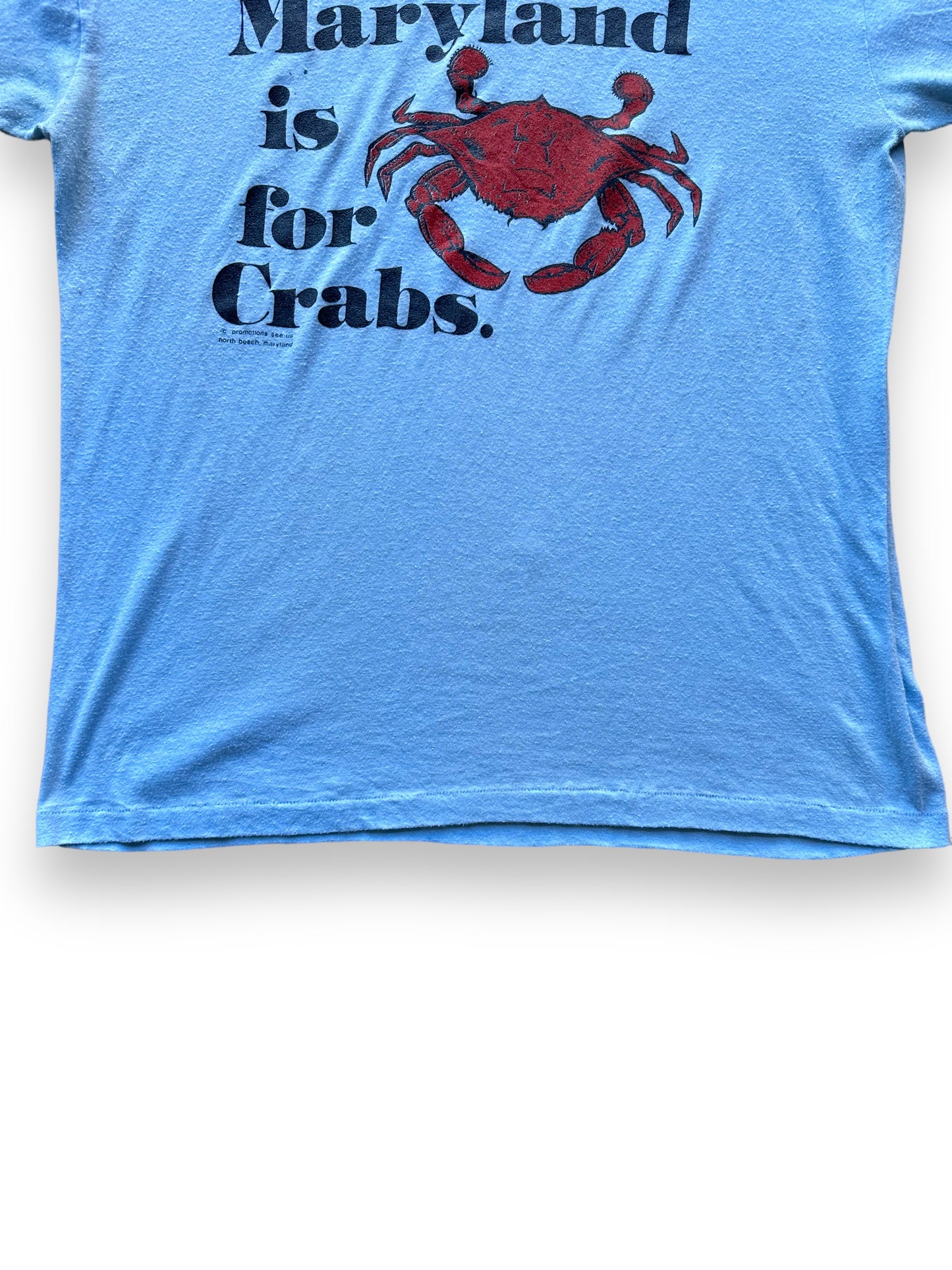 Bottom of Vintage "Maryland is for Crabs" Tee SZ L | Vintage Fishing Tee Seattle | Barn Owl Vintage