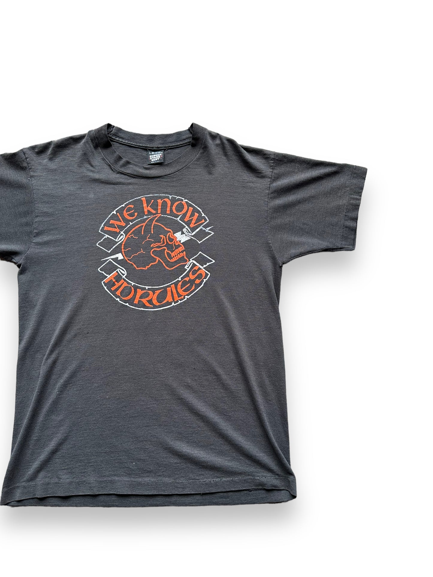 Front left of 80s Satan's Cycleworks Tee SZ L | Vintage Harley Tee | Barn Owl Vintage Seattle