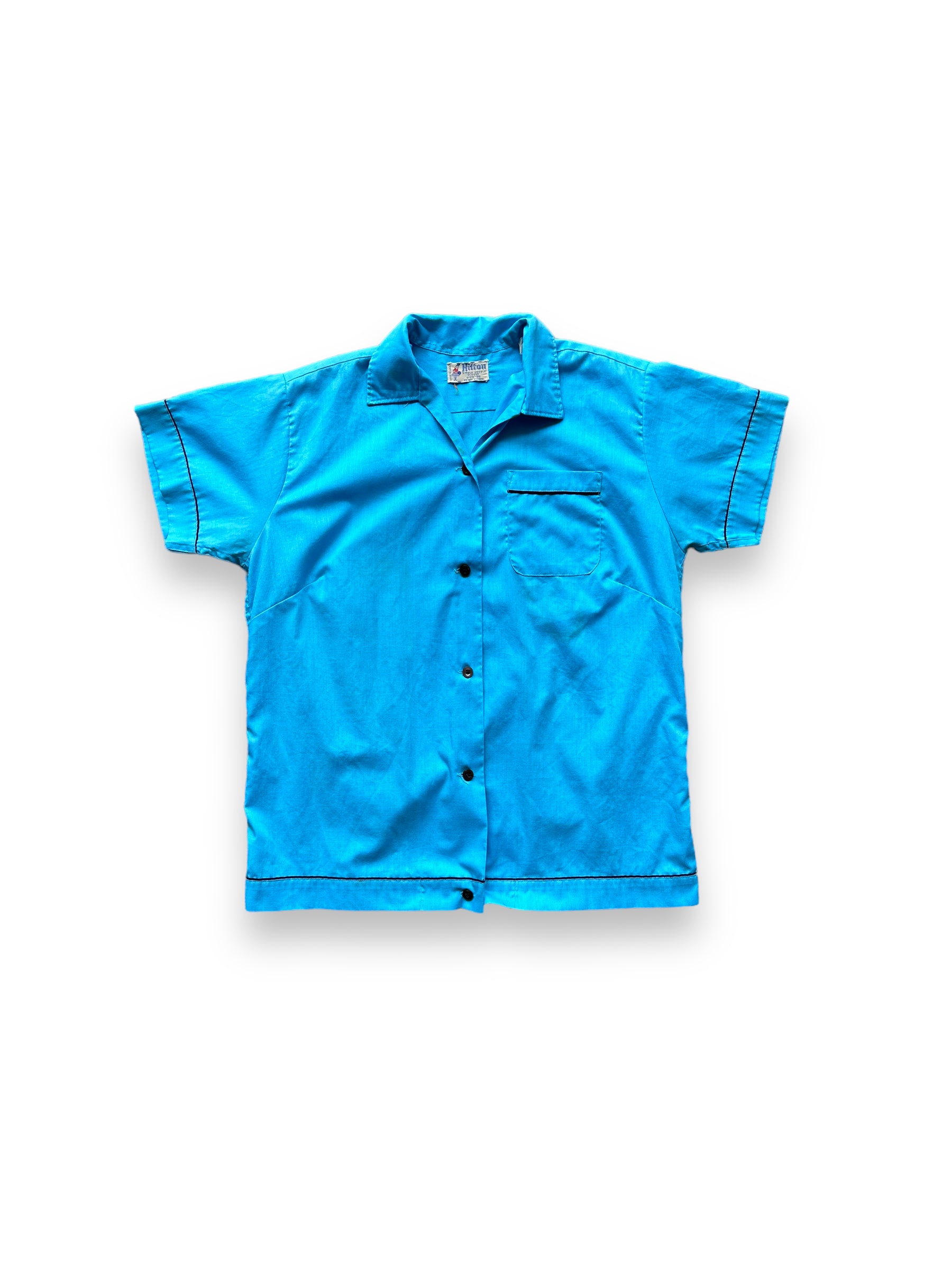 Front of Vintage "Shoreline High" Chainstitched Bowling Shirt SZ 36 | Vintage Bowling Shirt Seattle | Barn Owl Vintage Seattle