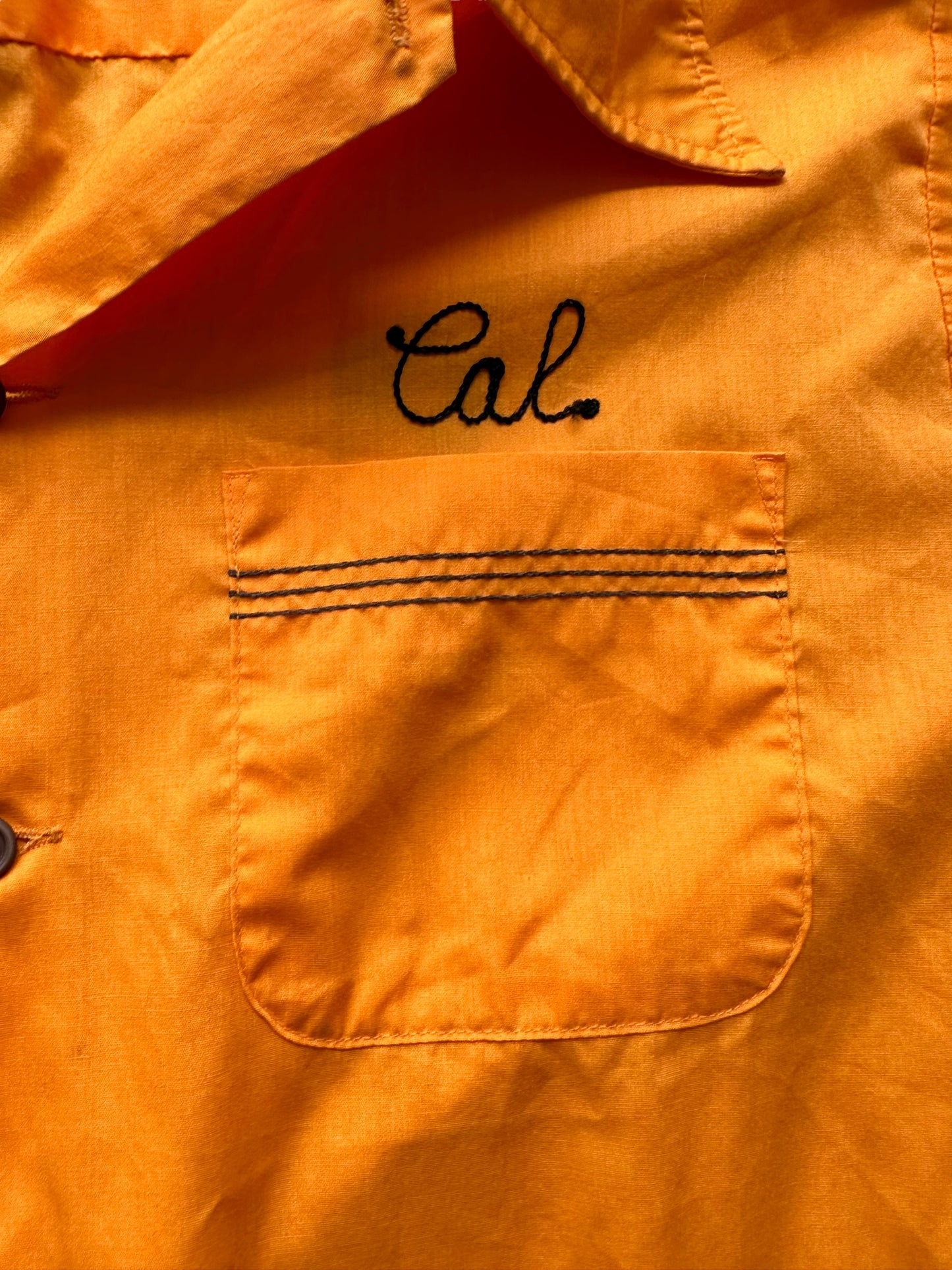 Pocket of Vintage "Starlite Pro Shop" Chainstitched Bowling Shirt SZ XL | Vintage Bowling Shirt Seattle | Barn Owl Vintage Seattle