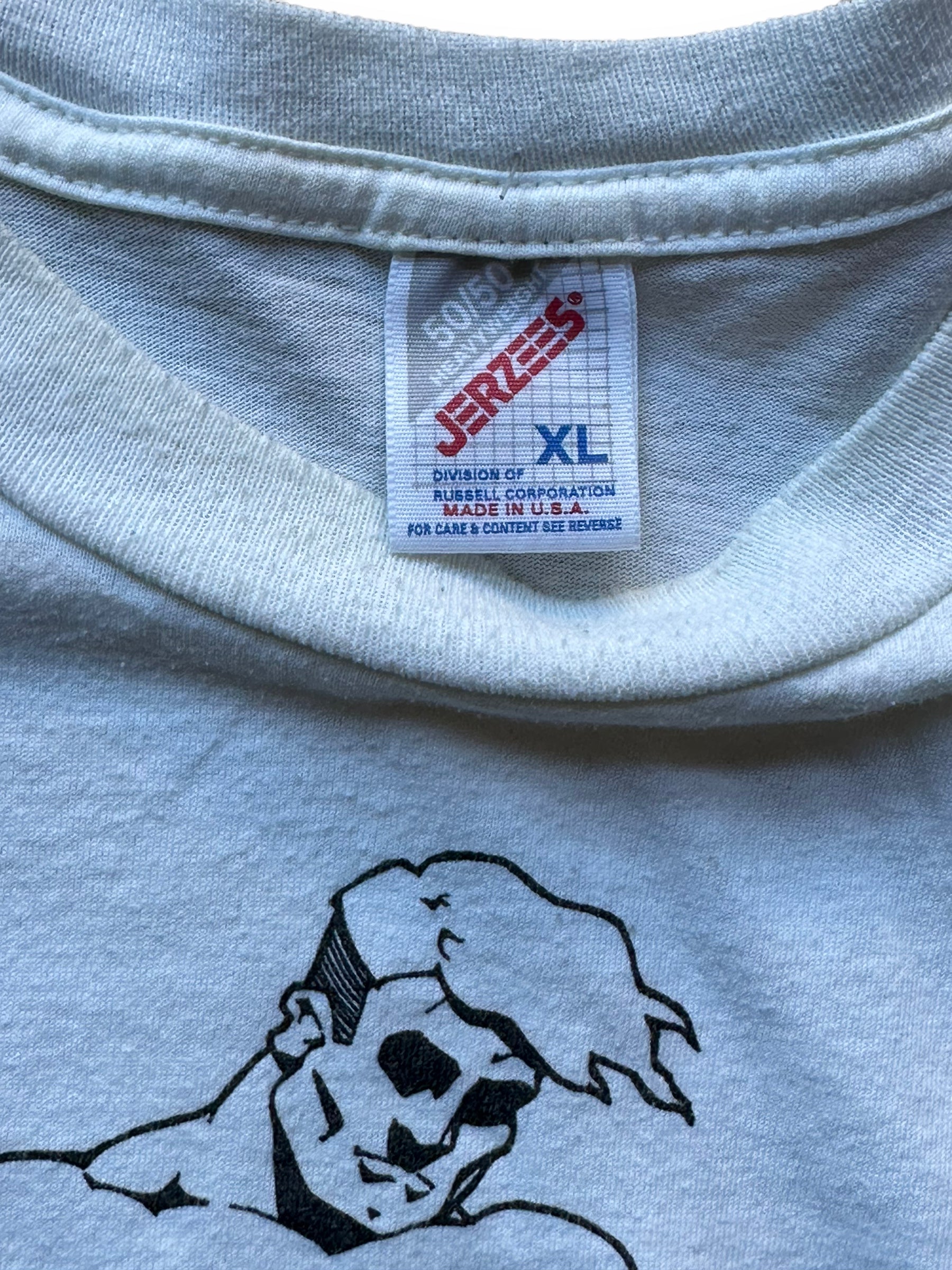 Tag detail shot of Vintage Pacific Street Tee SZ XL | Vintage T-Shirts Seattle | Barn Owl Vintage Tees Seattle