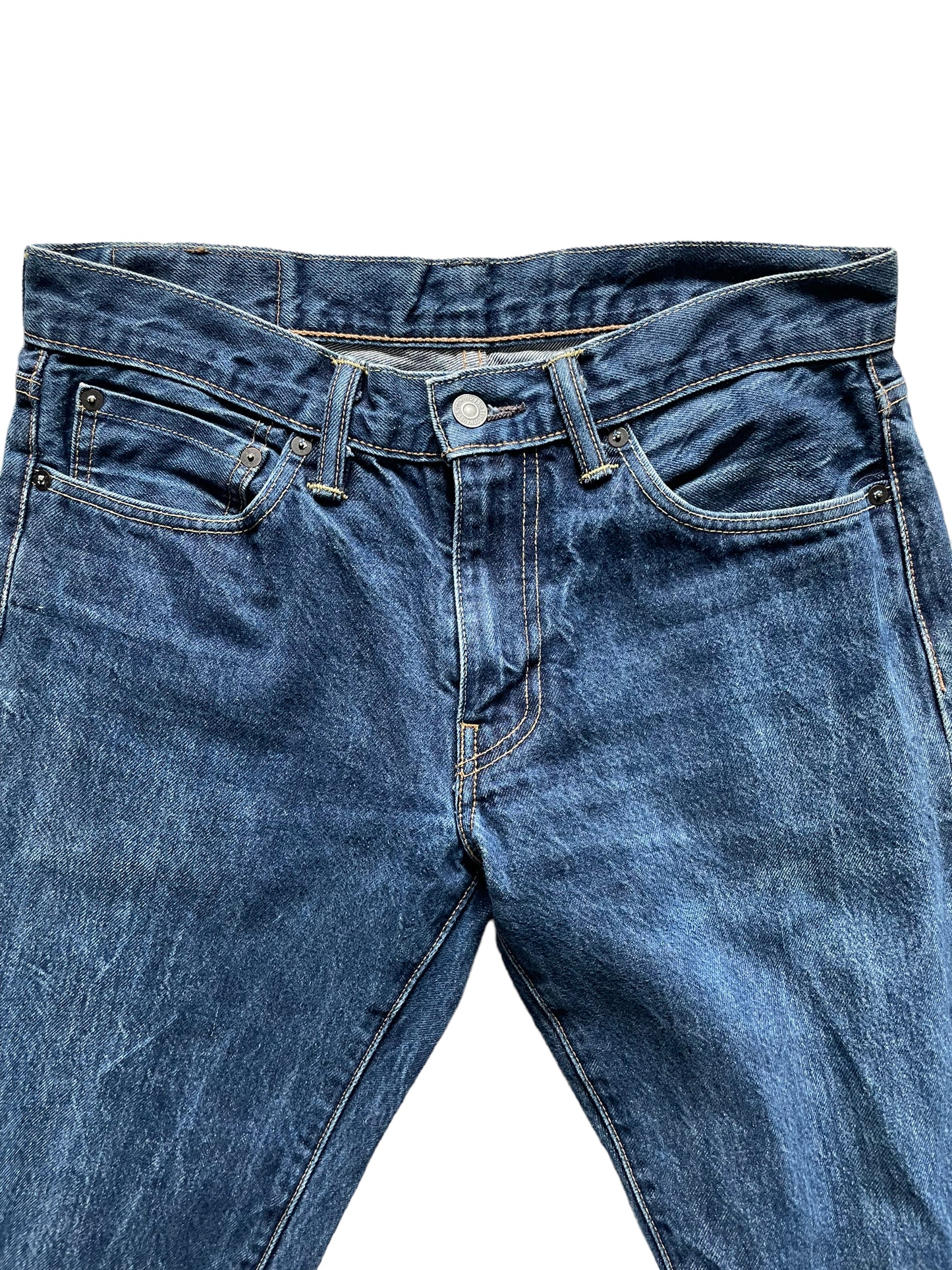 Front waist Of Levi's 511 Selvedge Denim 32x36