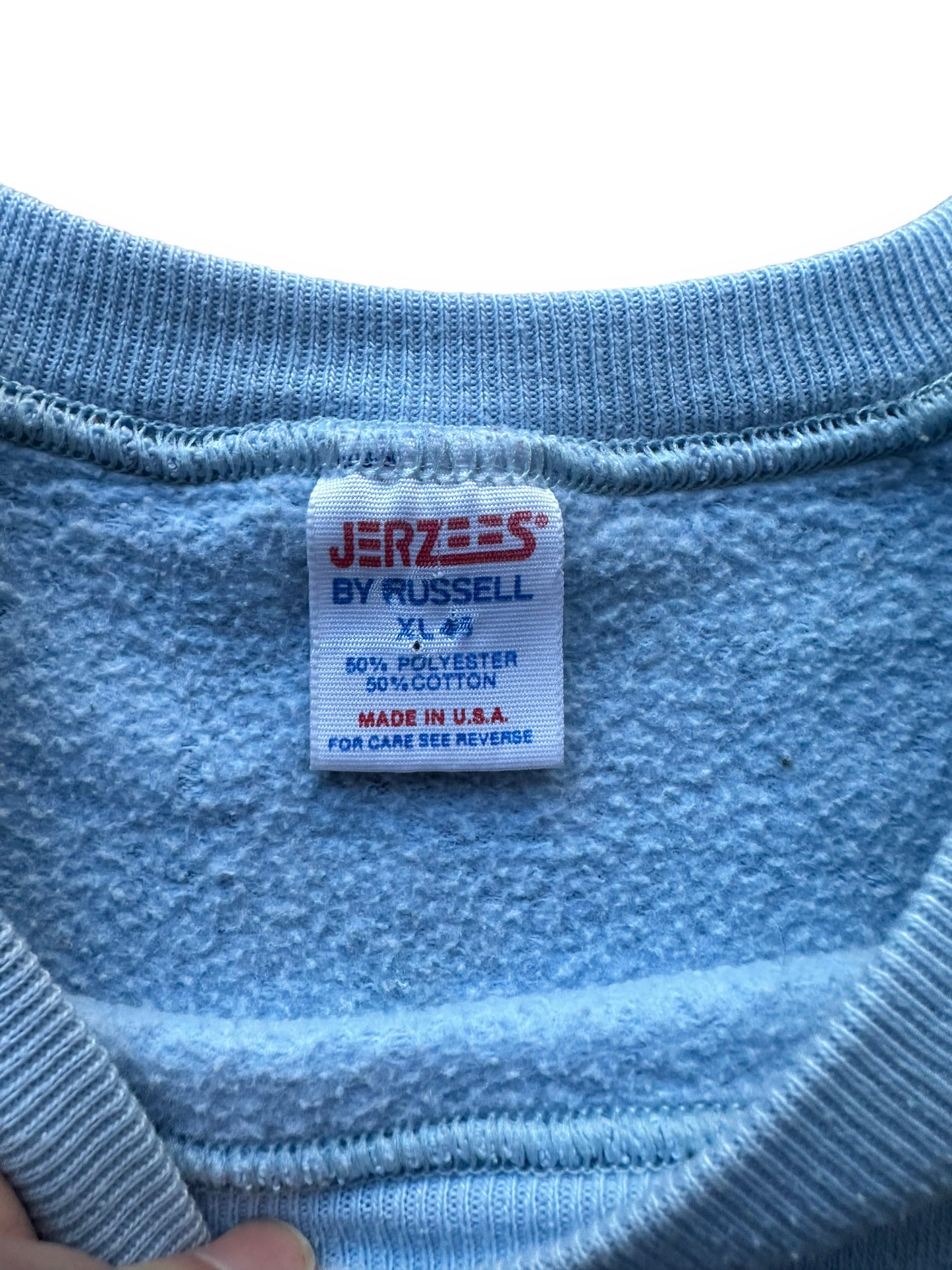 Tag of Vintage "Let's Go Fishing" Chignik Lagoon Alaska Crewneck SZ XL | Vintage Fishing Sweatshirt Seattle | Barn Owl Vintage