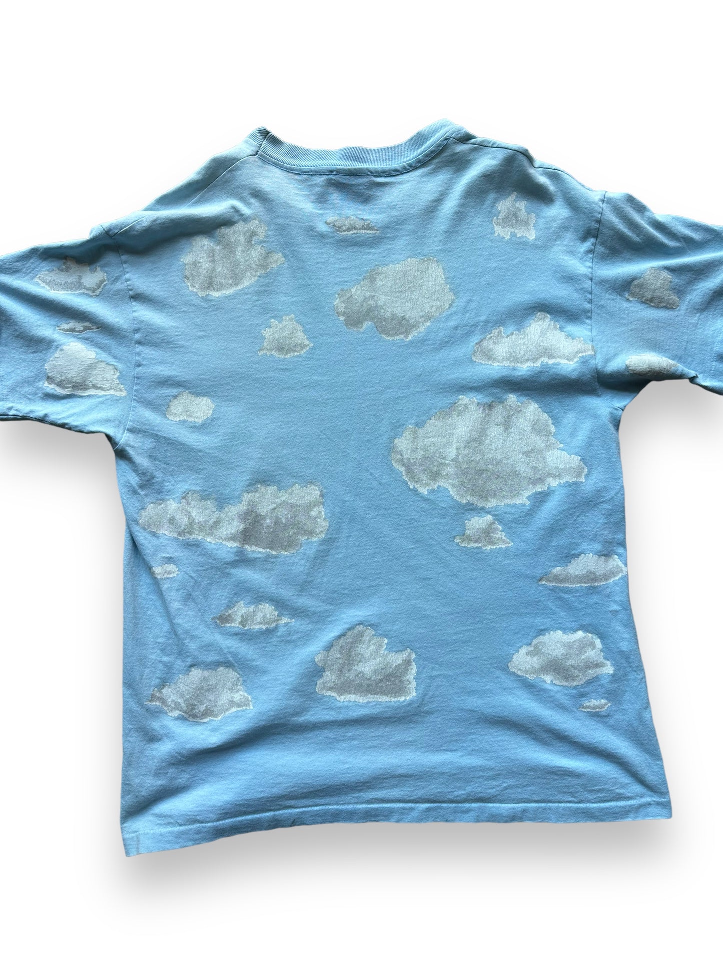Back close up of Vintage René Magritte AOP Tee SZ XL | Vintage Art Tee Seattle | Barn Owl Vintage