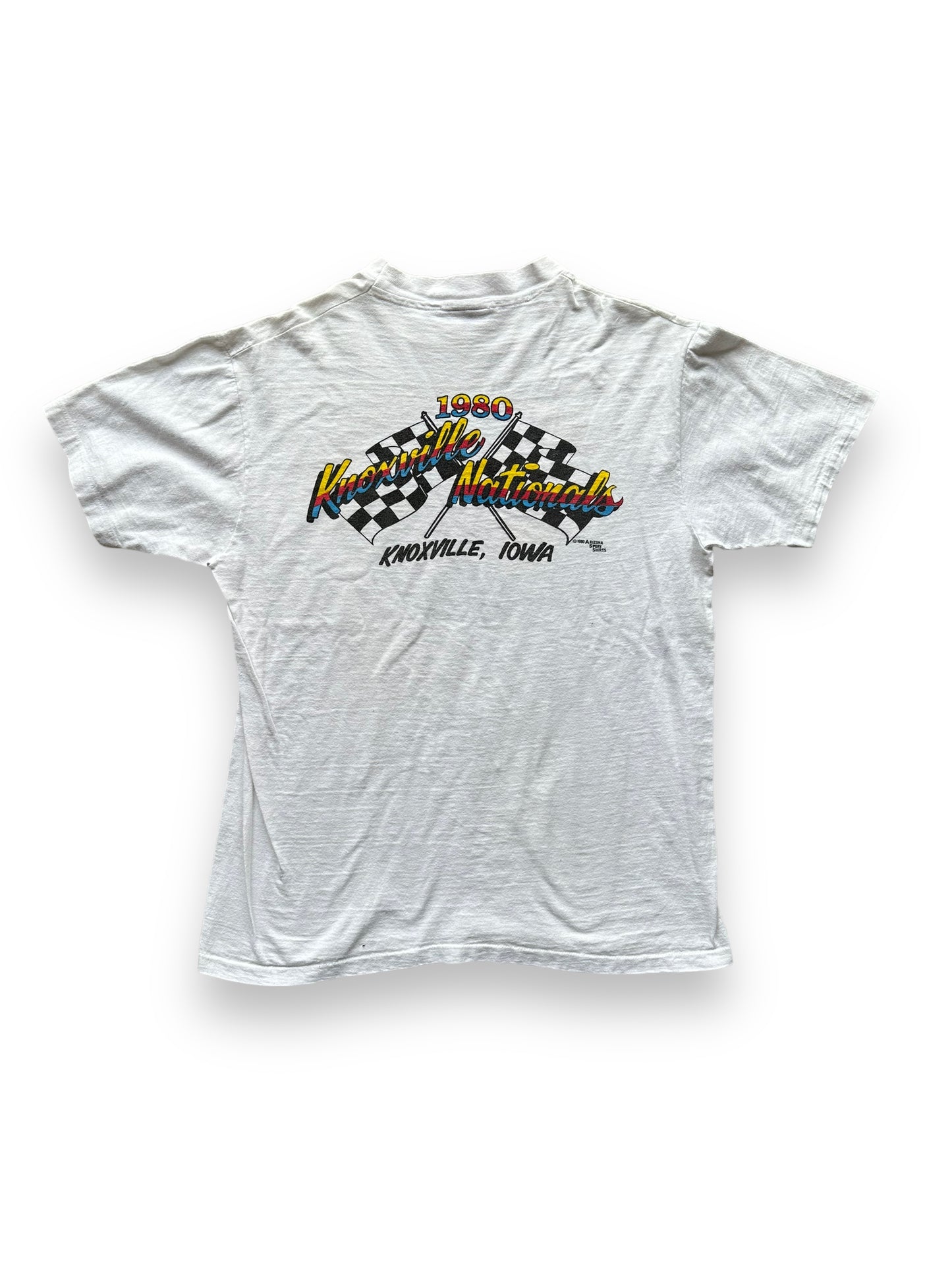 Back of Vintage 1980 Knoxville Nationals Tee SZ L | Vintage Auto Tee Seattle | Barn Owl Vintage
