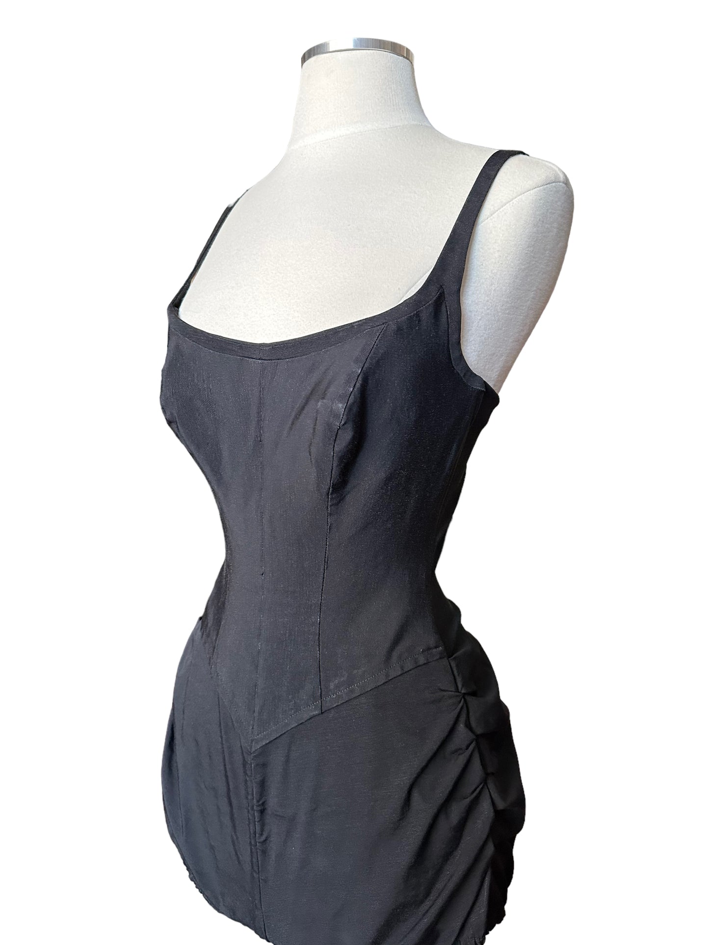 Left side view of Vintage 1950s Rose Marie Reid Hourglass Malliot | Seattle Vintage Swimwear | Barn Owl Ladies Vintage