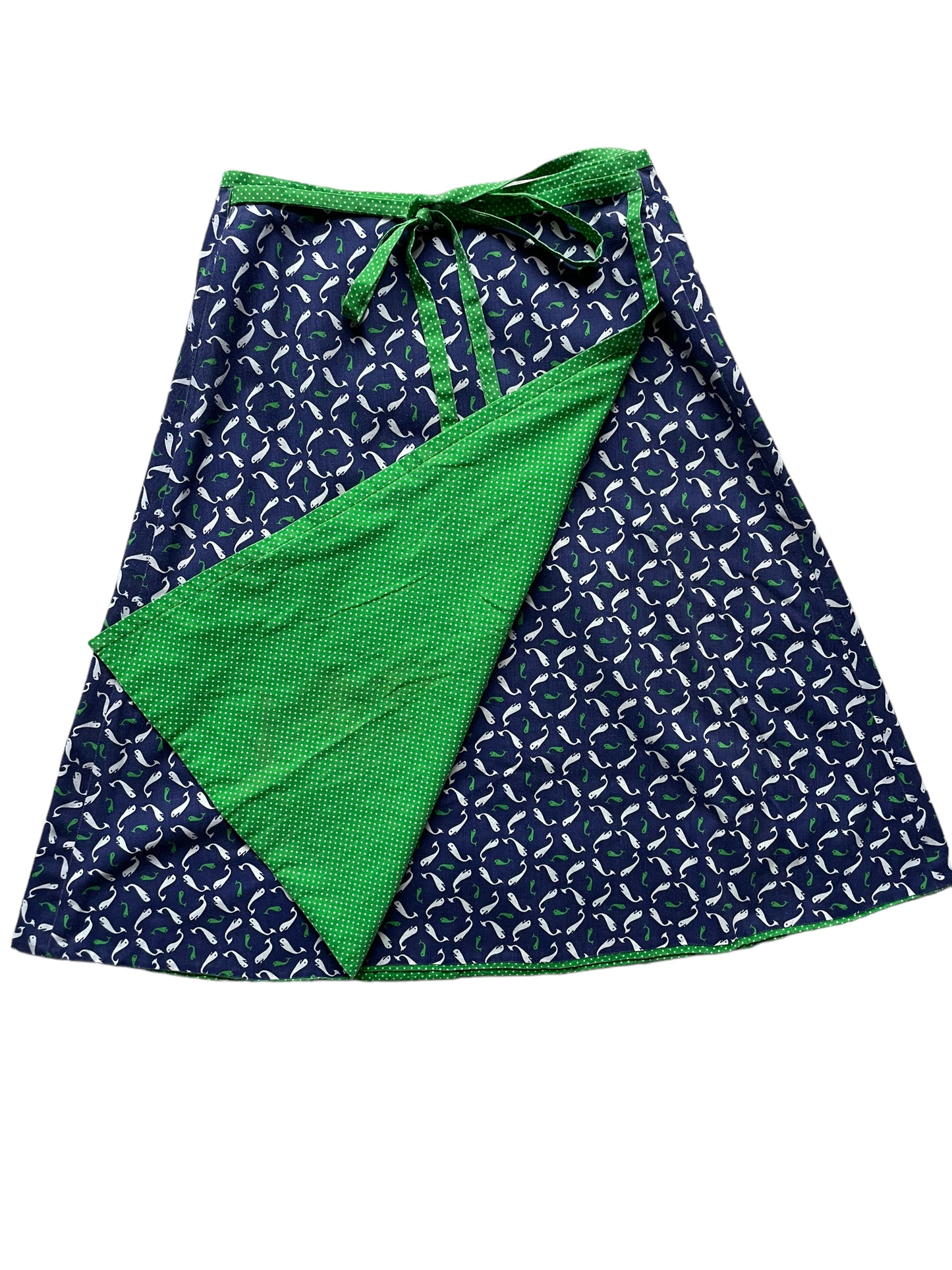 Full front with inner material Vintage 1970s Whale Wrap Skirt