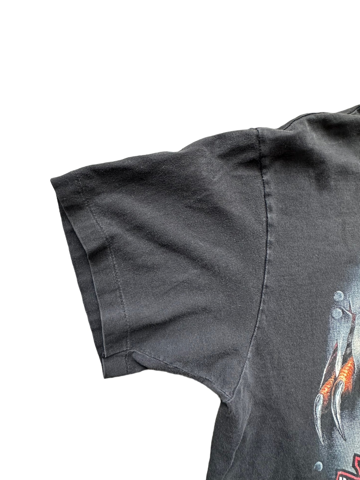 Right sleeve of Vintage 1994 Harley Davidson Darlington Tee SZ M | Vintage Harley Tee | Barn Owl Vintage Seattle